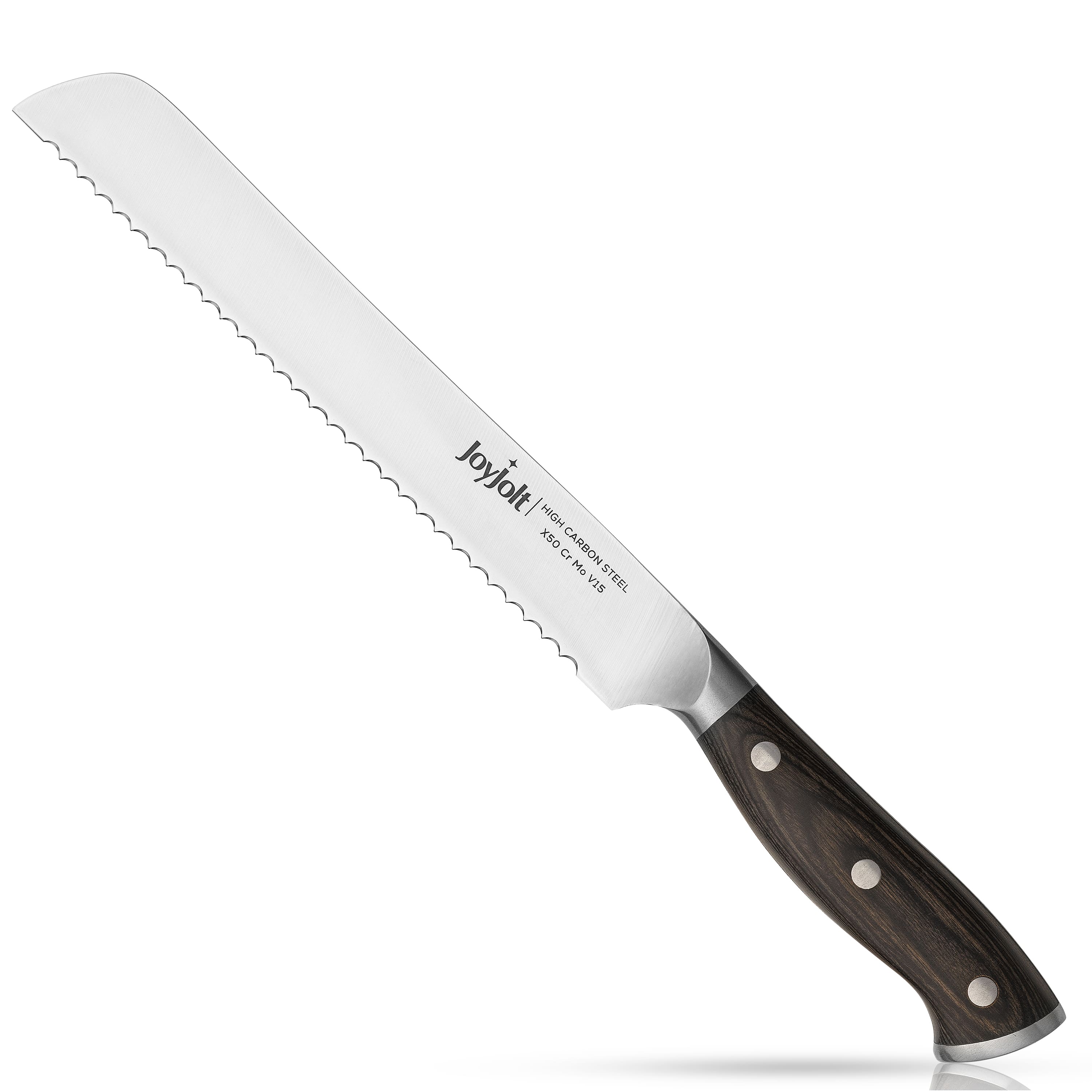 JoyJolt&#xAE; 8&#x22; High Carbon Steel Bread Knife