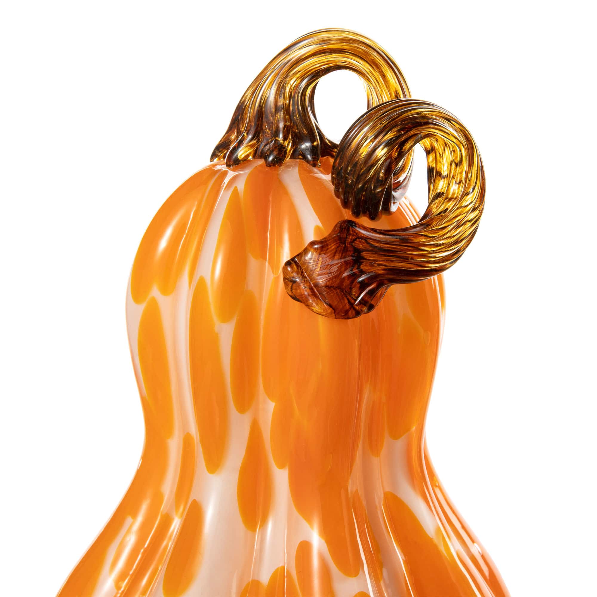Glitzhome&#xAE; Orange Glass Pumpkin &#x26; Gourd Set