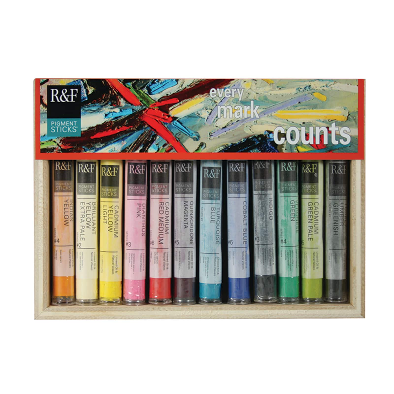 R&#x26;F&#xAE; Pigment Sticks&#xAE; Painter&#x27;s Dozen Set