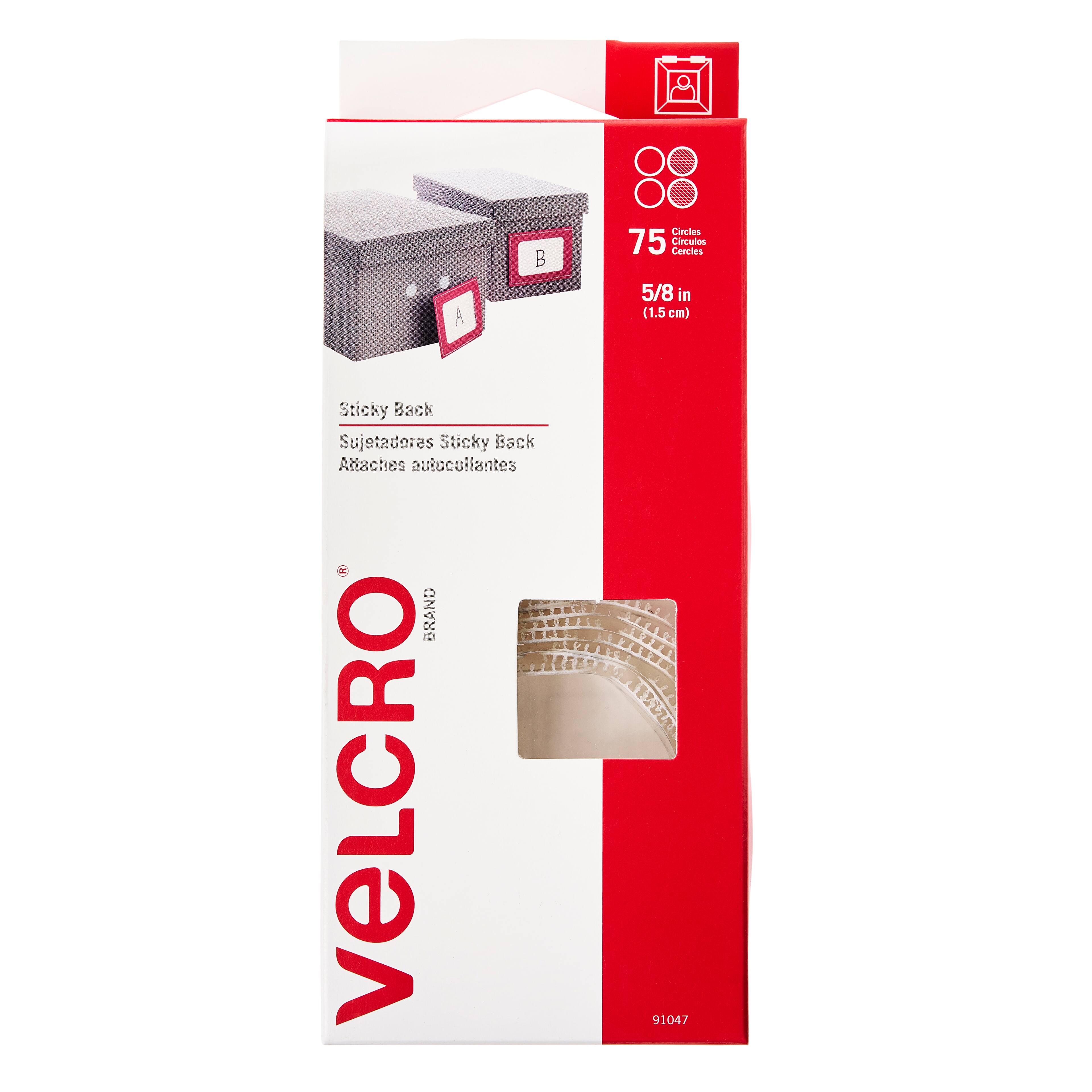 8 Packs: 75 ct. (600 total) VELCRO® Brand Sticky Back Coins
