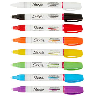 Sharpie Red Paint Marker Oil Based All 4-Sizes Kit Markers Broad Medium Fine