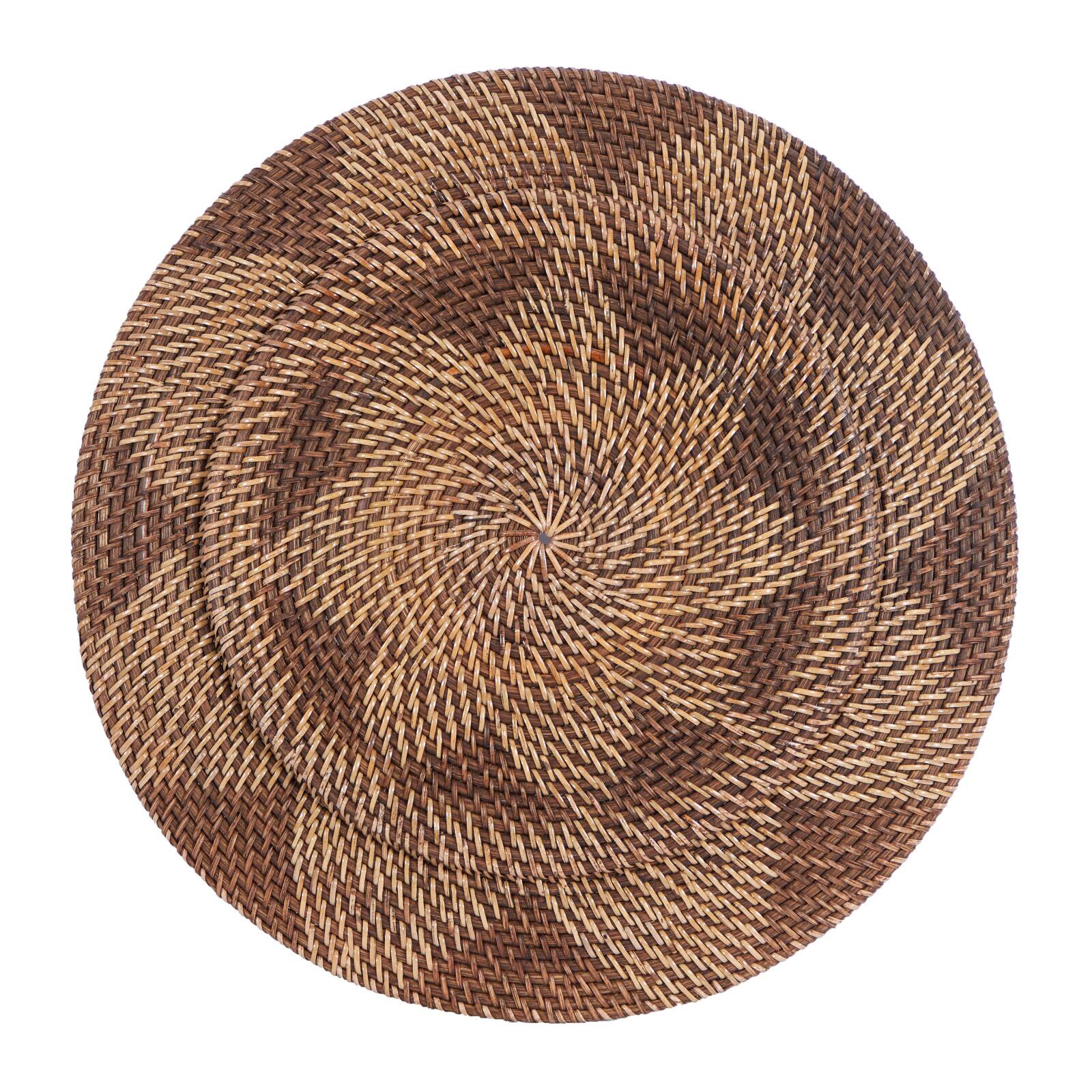 Brown Wicker Traditional Circle Wall Décor Set