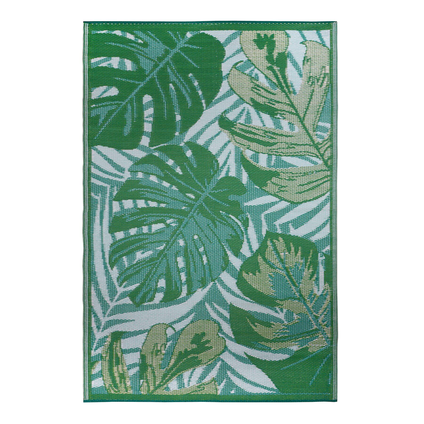 Green Tropical Leaf Outdoor Rug by Ashland®