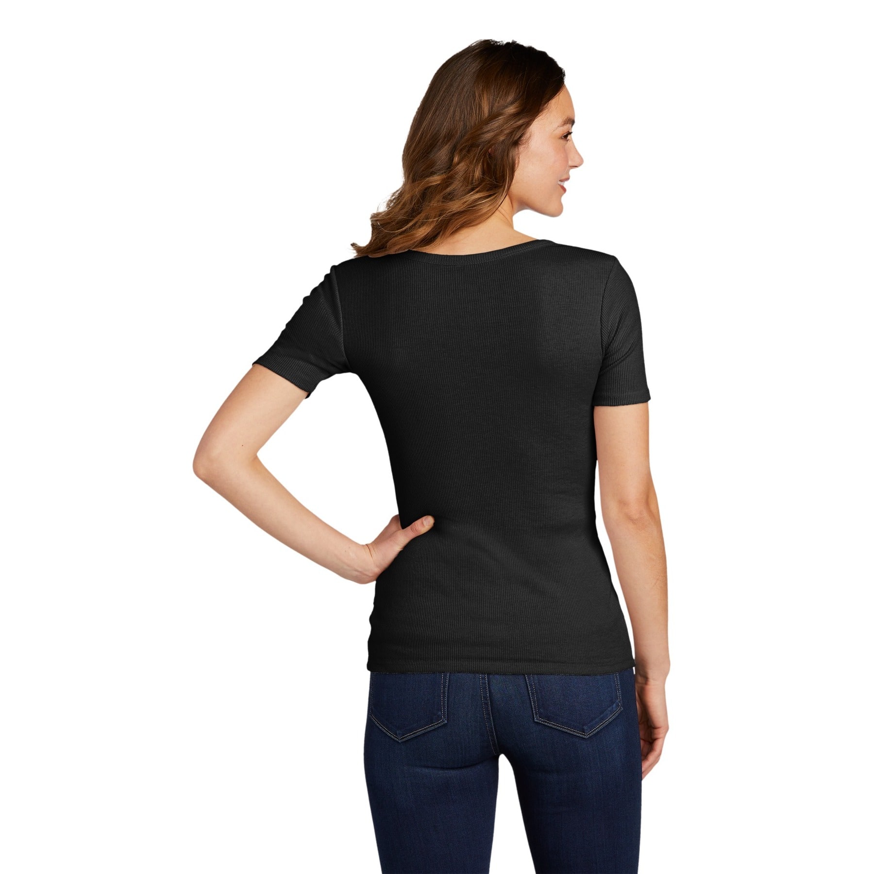 District® V.I.T.™ Women's Rib Scoop Neck T-Shirt
