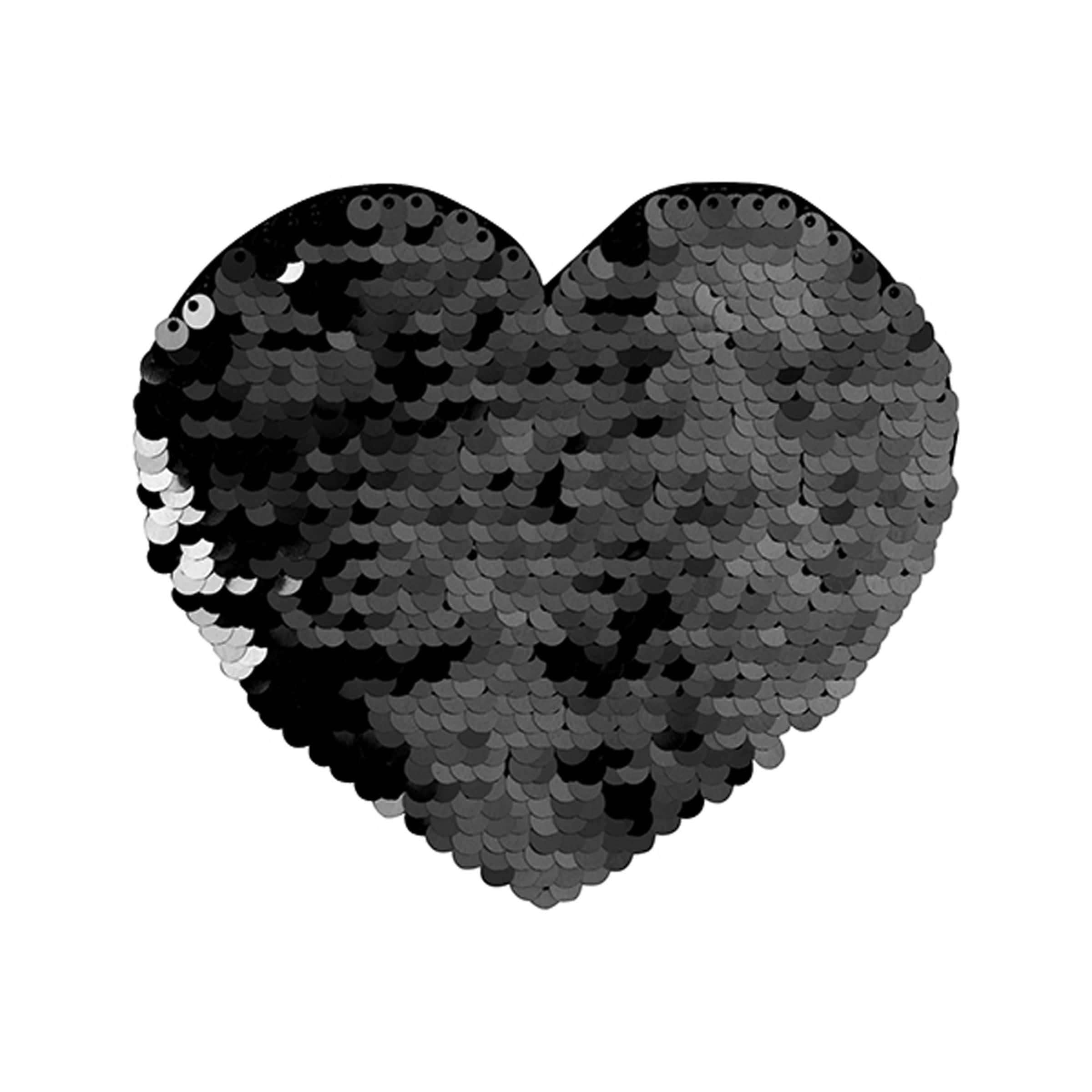 Craft Express Sublimation Heart Shaped Sequin Patches, 2ct.