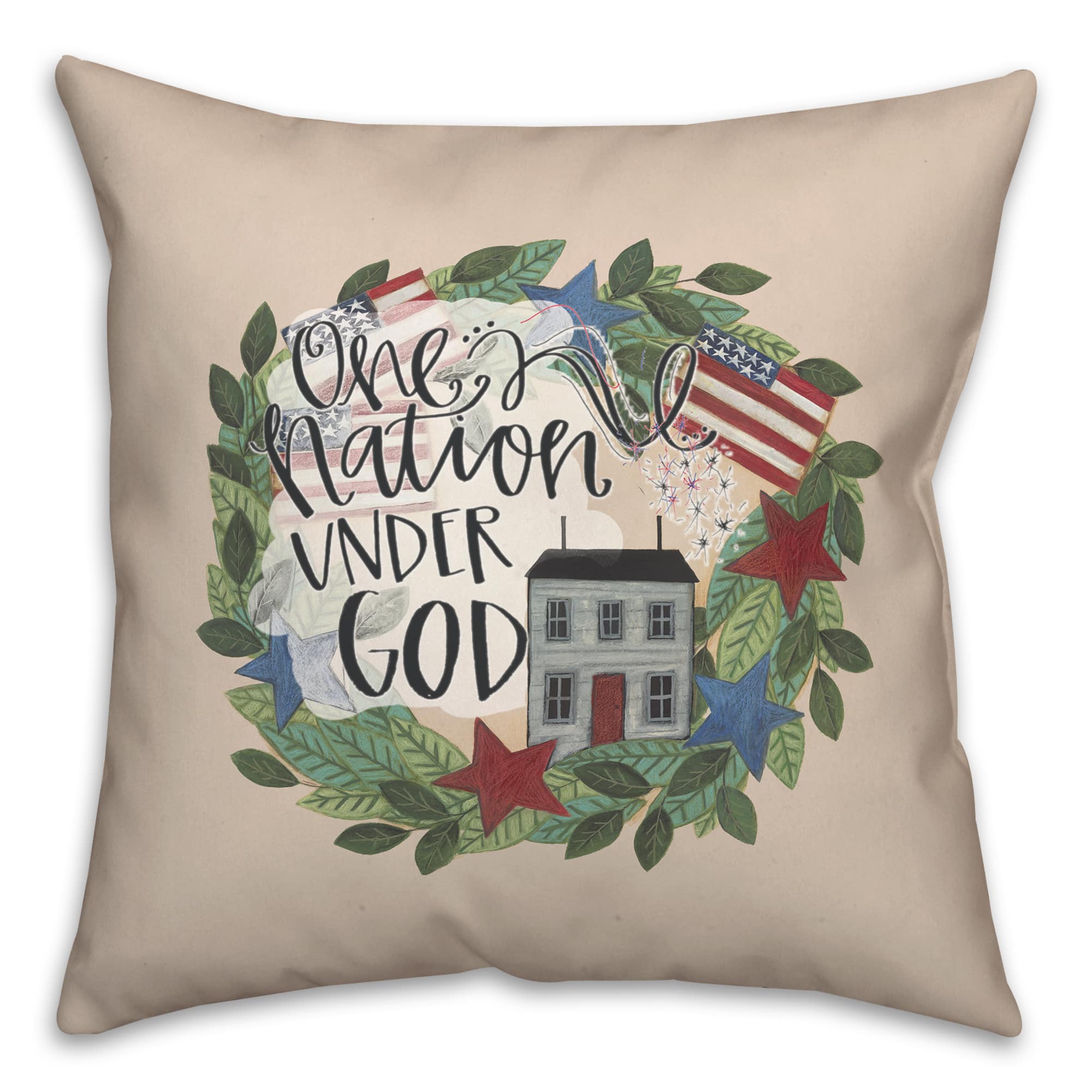 One Nation Under God Throw Pillow