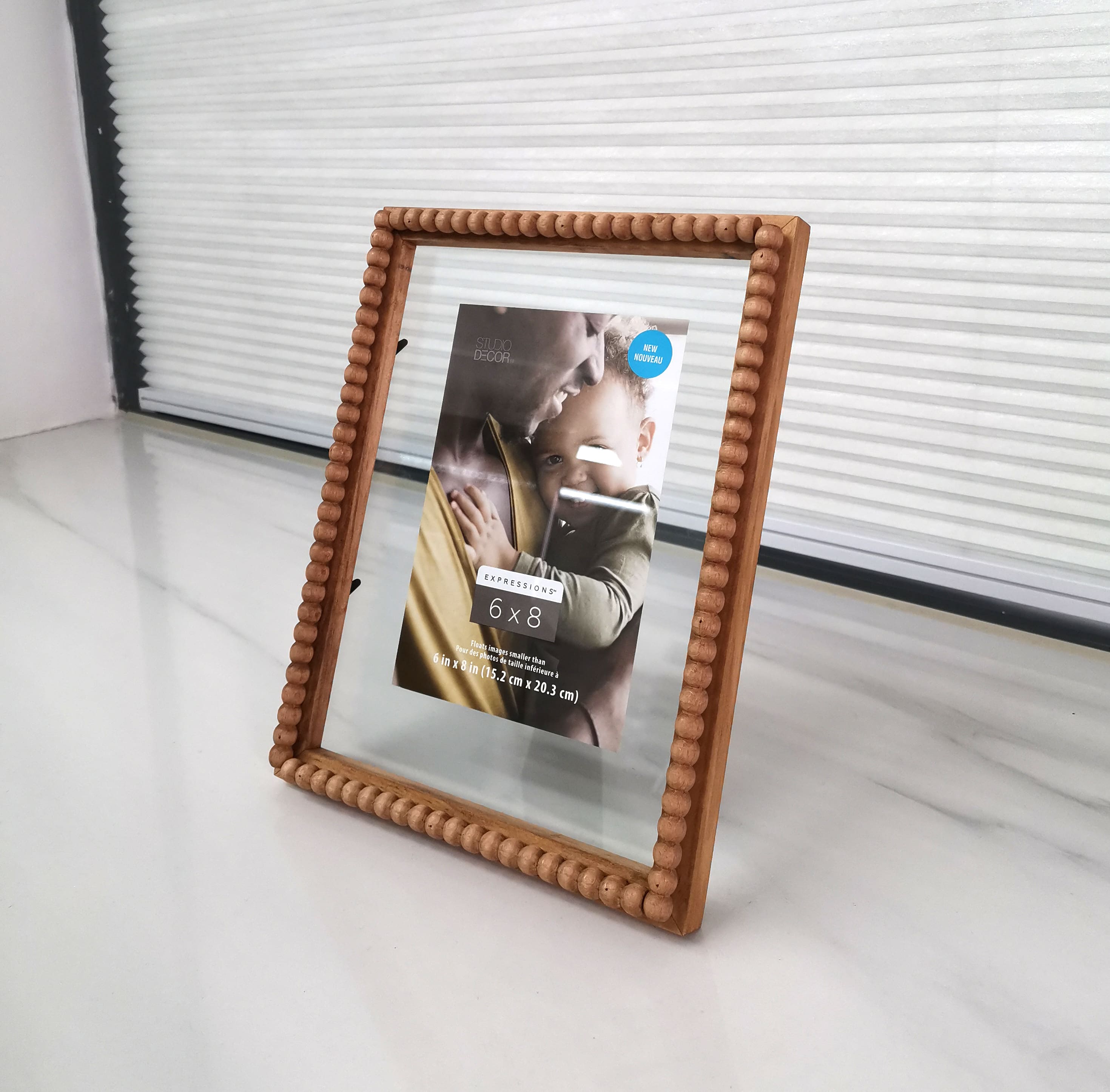 Expressions™ 6" x 8" Natural Beaded Float Frame by Studio Décor®