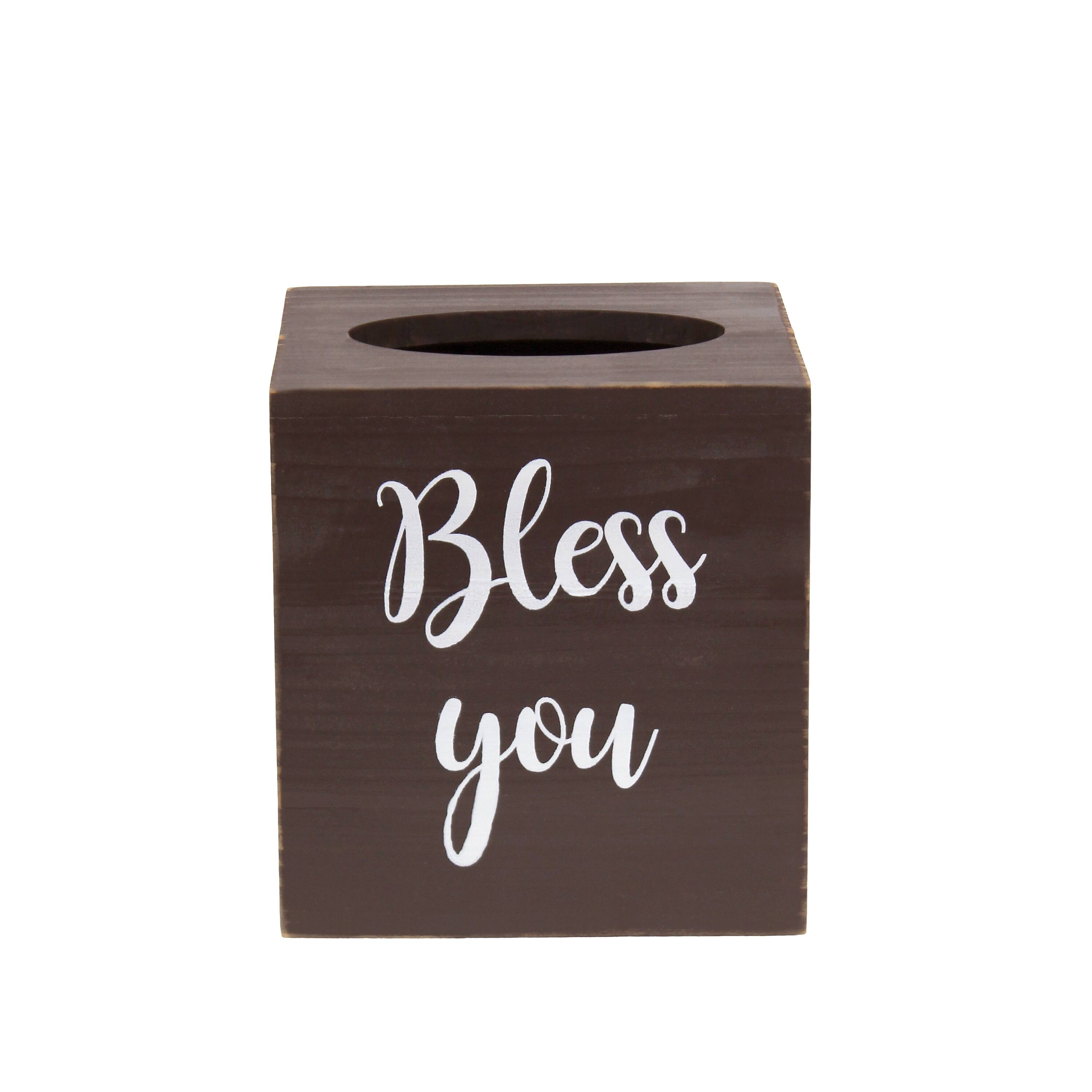 Elegant Designs Bless You Tissue Box Cover
