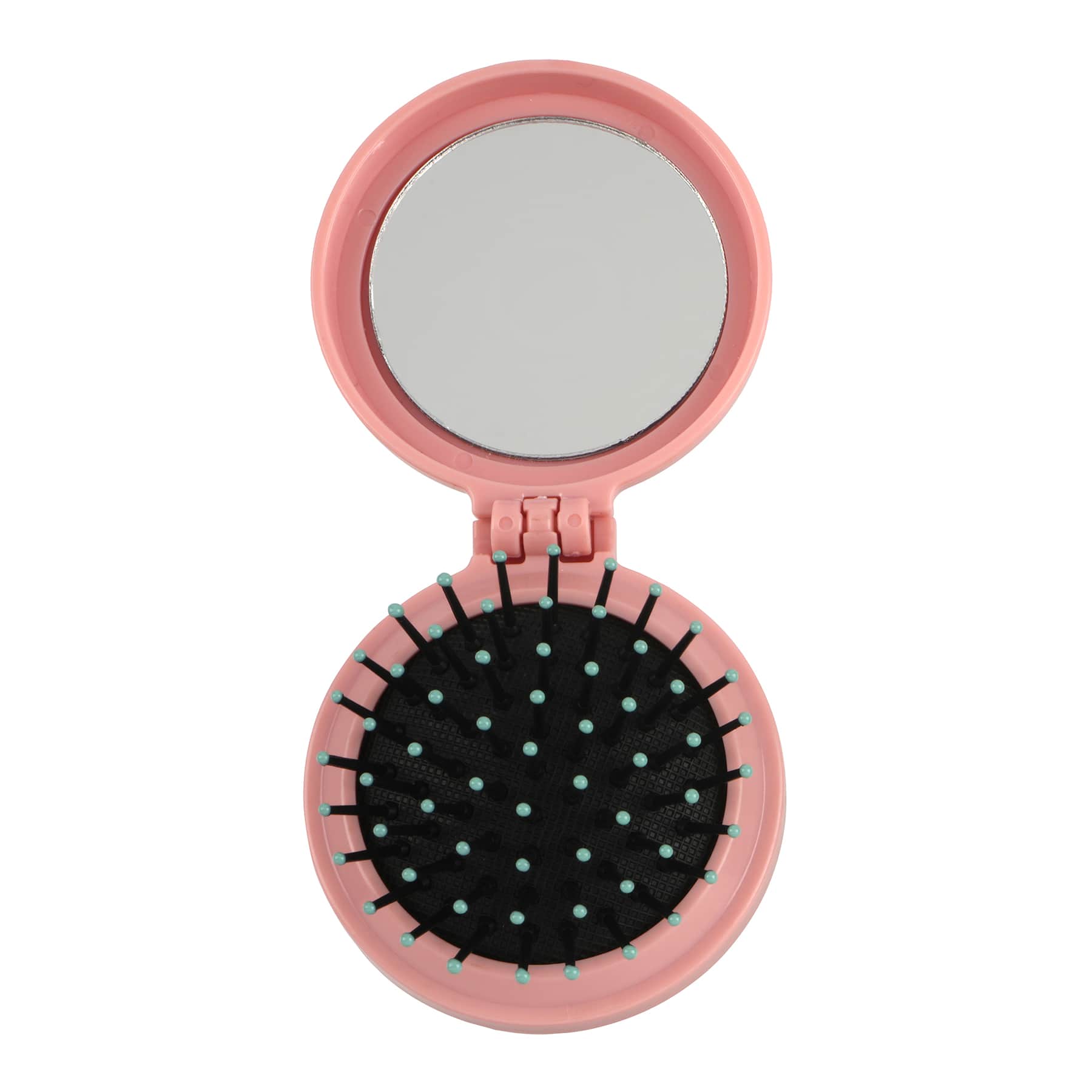 Assorted Floral Travel Hair Brush with Mirror, 1pc. by Fab Finds