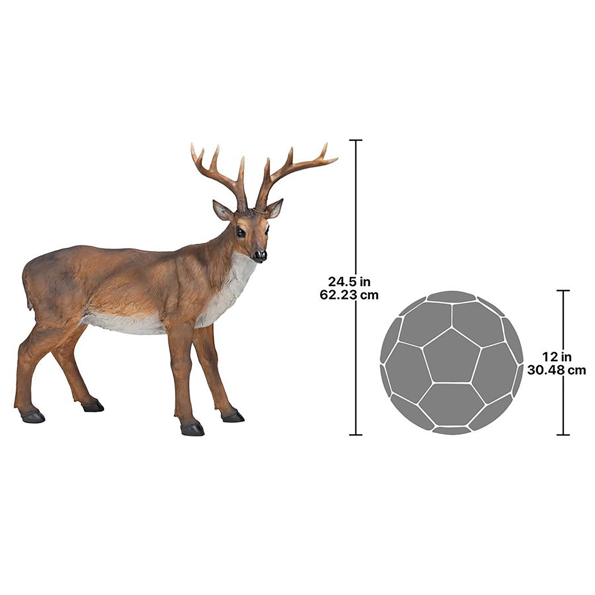 Design Toscano 24&#x22; Big Rack Buck Deer Statue