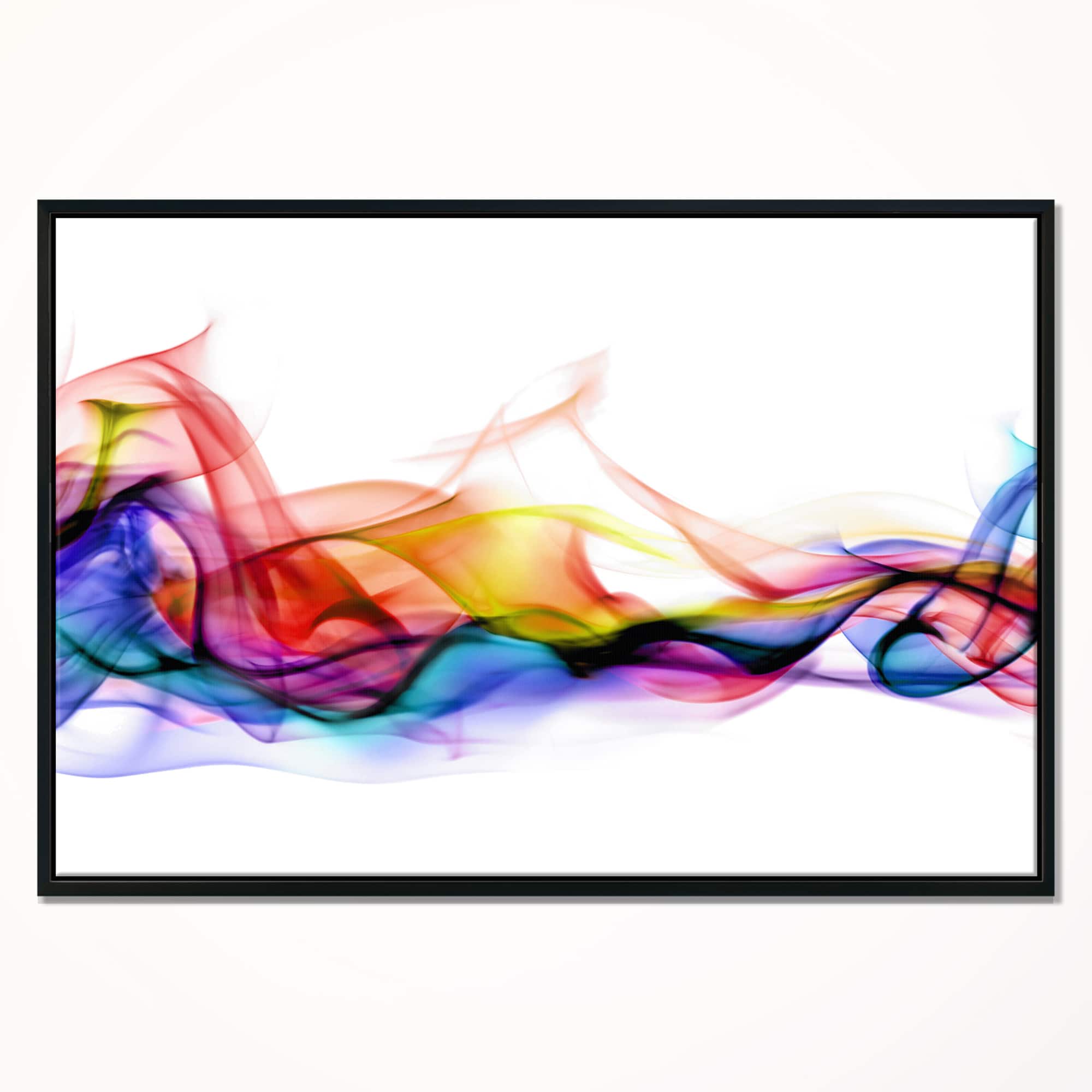 Designart - Abstract Smoke - Contemporary Framed Canvas Artwork