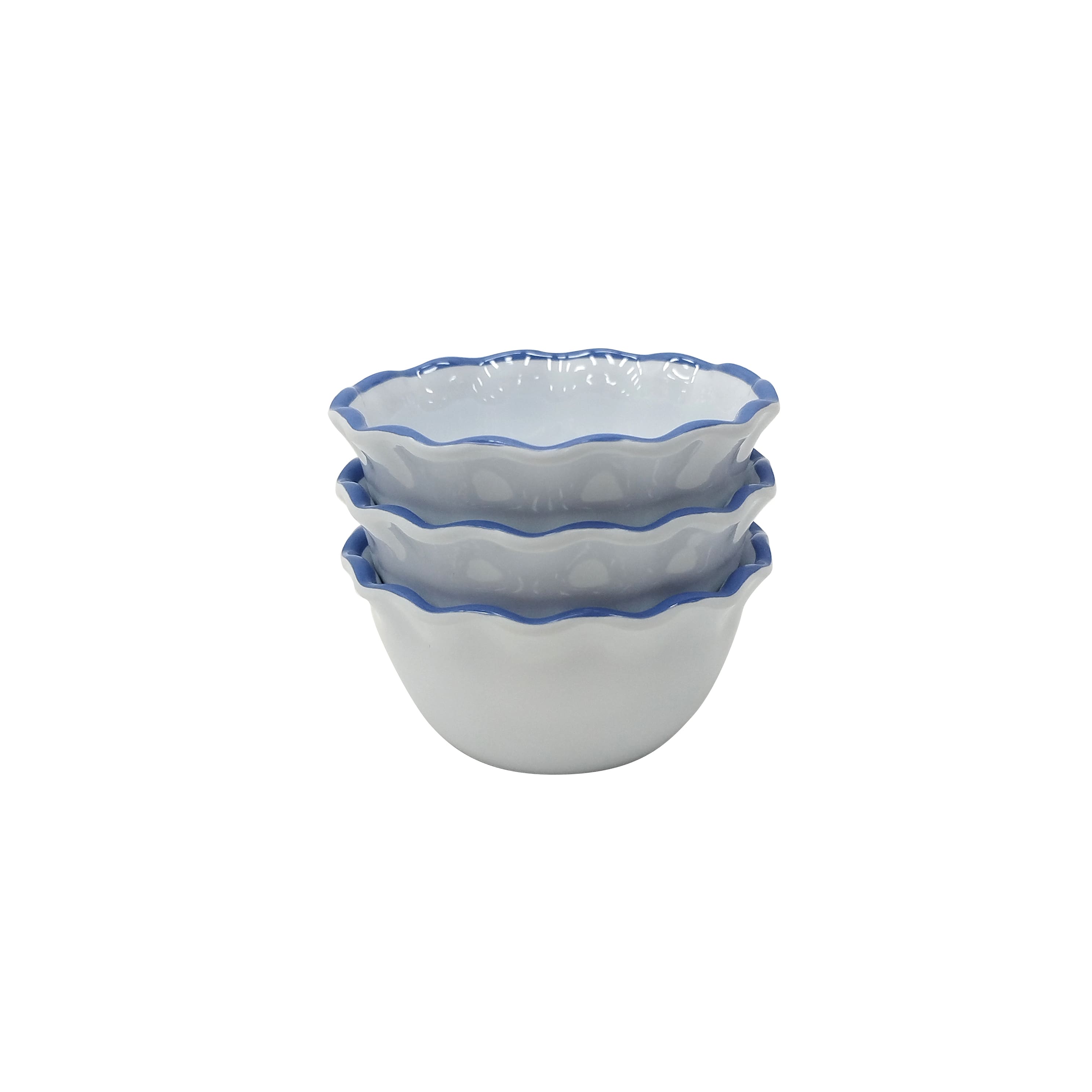 Next Chapter 3.5" White & Blue Melamine Bowls, 3ct. by Celebrate It™