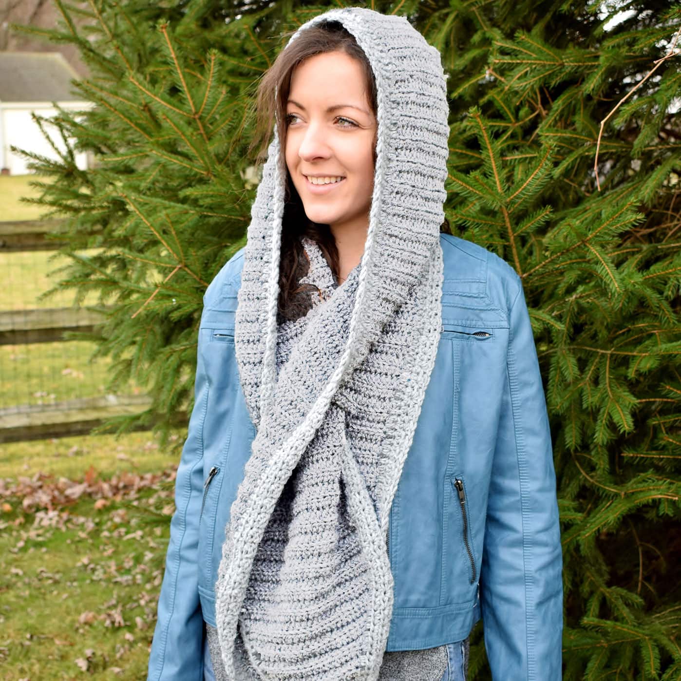 DIY Fabric Hooded Scarf Free Sewing Pattern