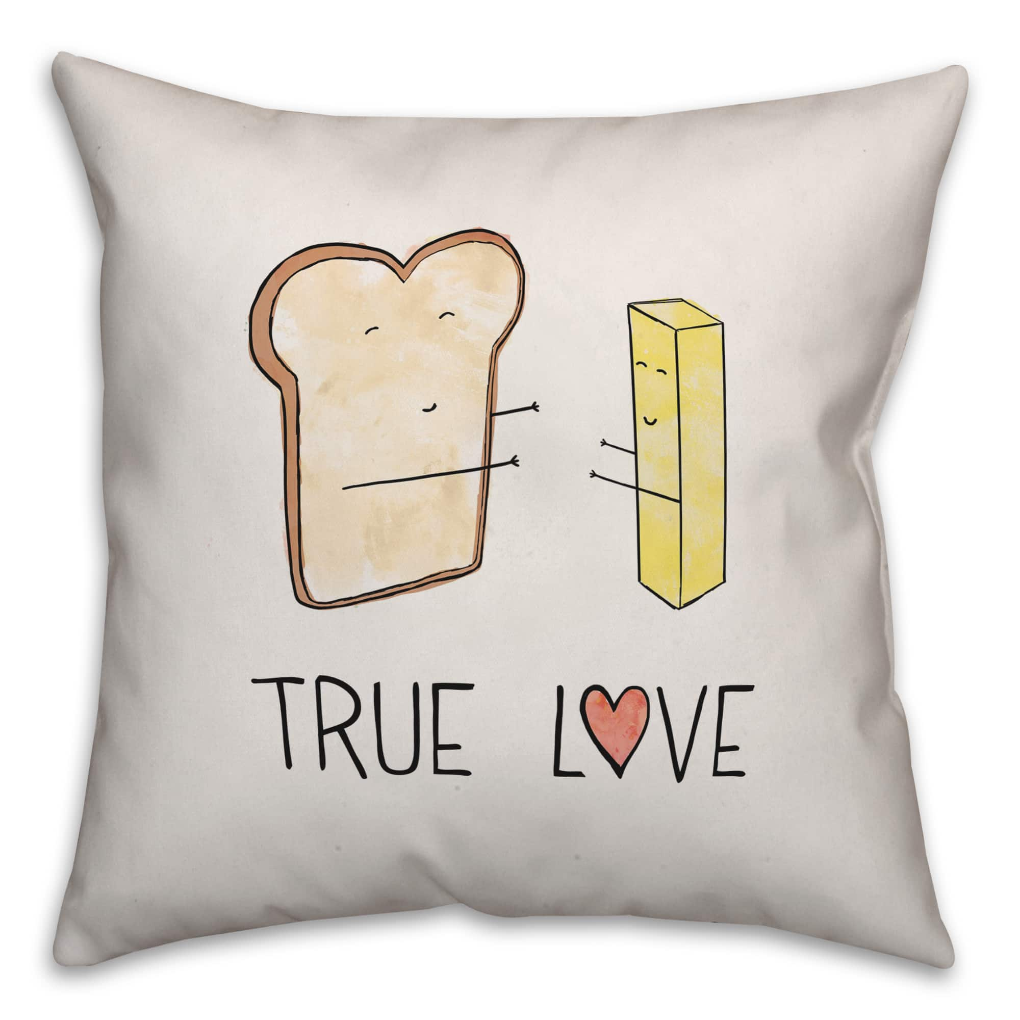 Bread & Butter Love Throw Pillow