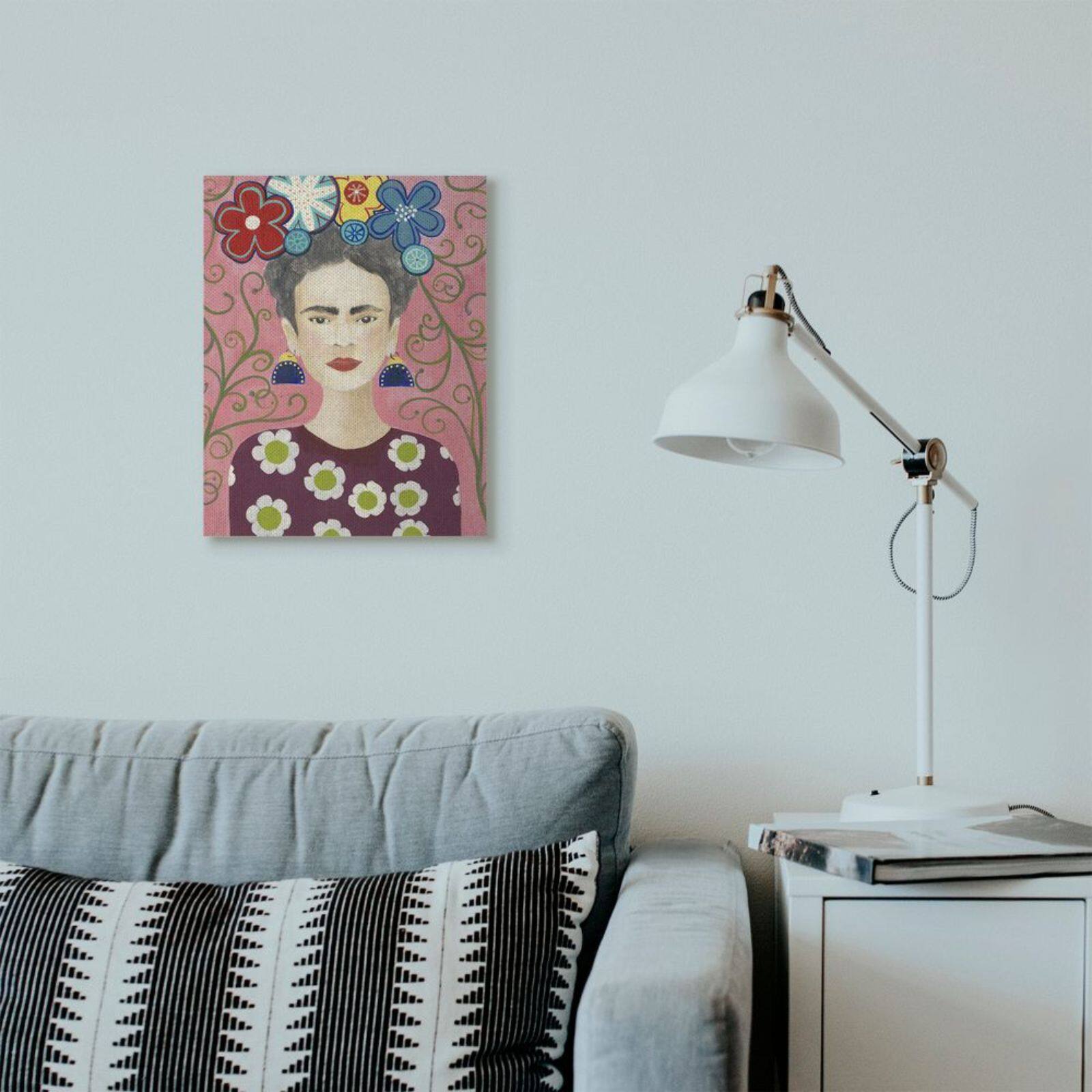Stupell Industries Frida Pink Fashion Painting Canvas Wall Art