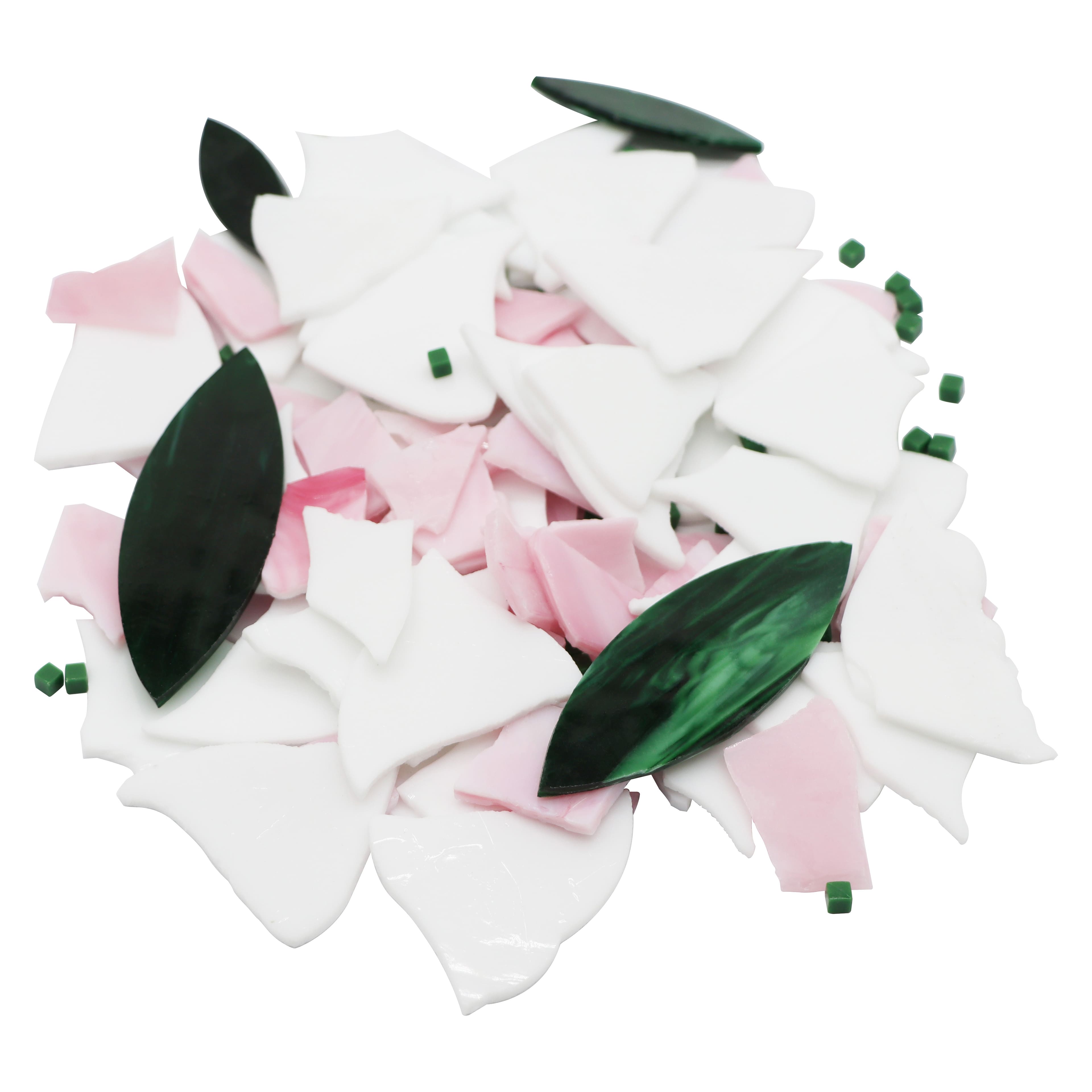 14&#x22; Round Pink Rose Mosaic Tray Kit by Make Market&#xAE;