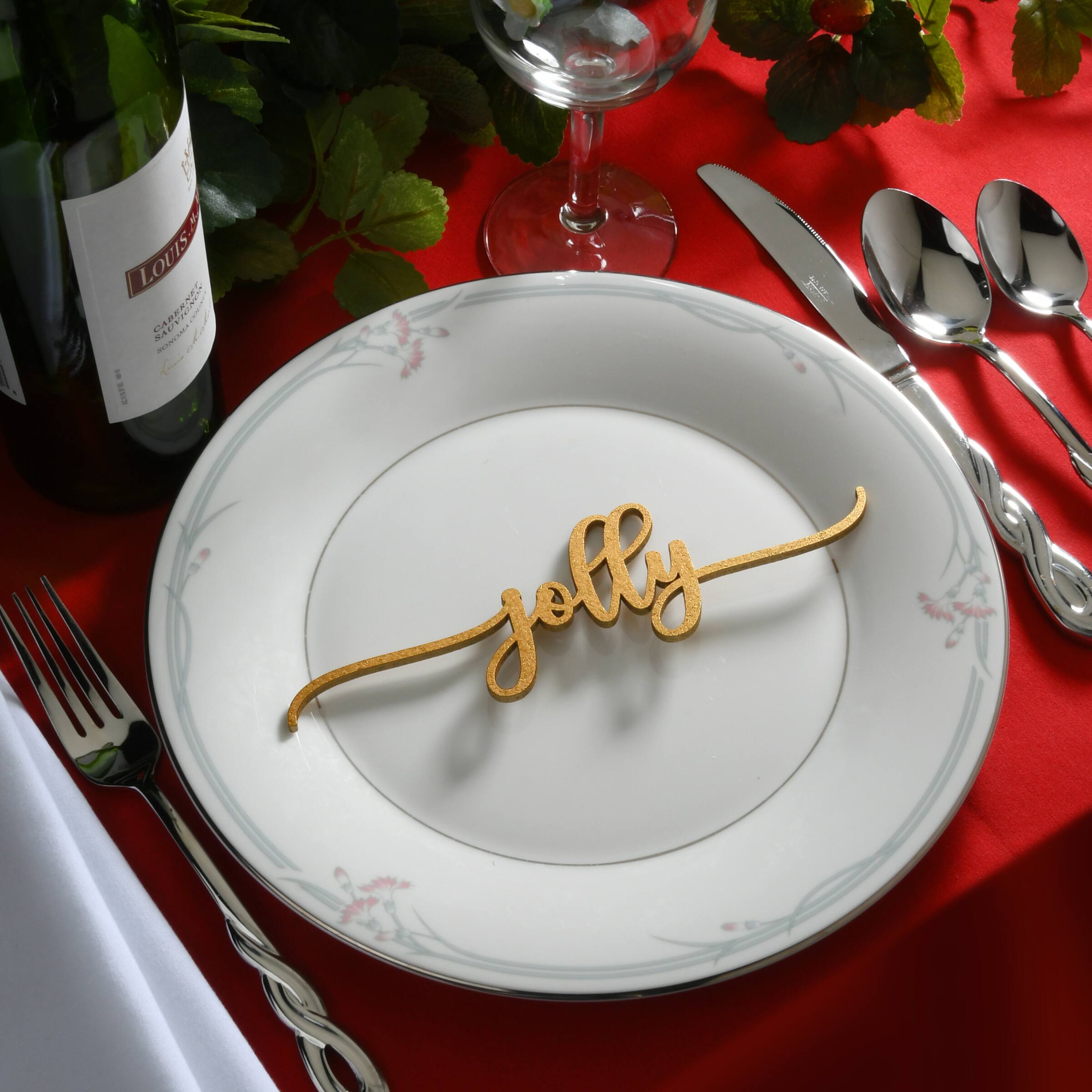 10&#x22; Christmas Place Setting Message D&#xE9;cor, 6ct.