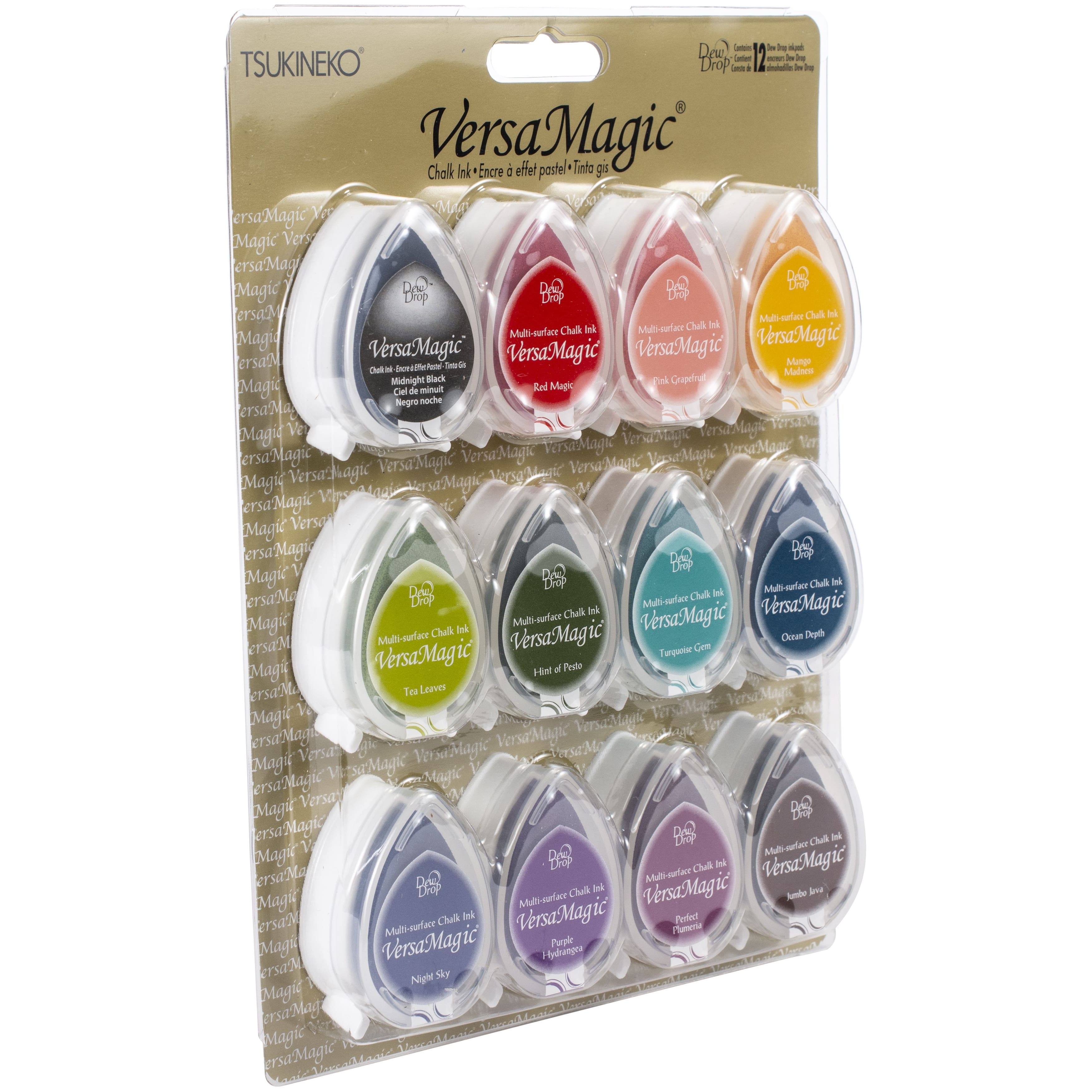 VersaMagic&#xAE; Dew Drop 12 Color Multi-Surface Chalk Ink Pads