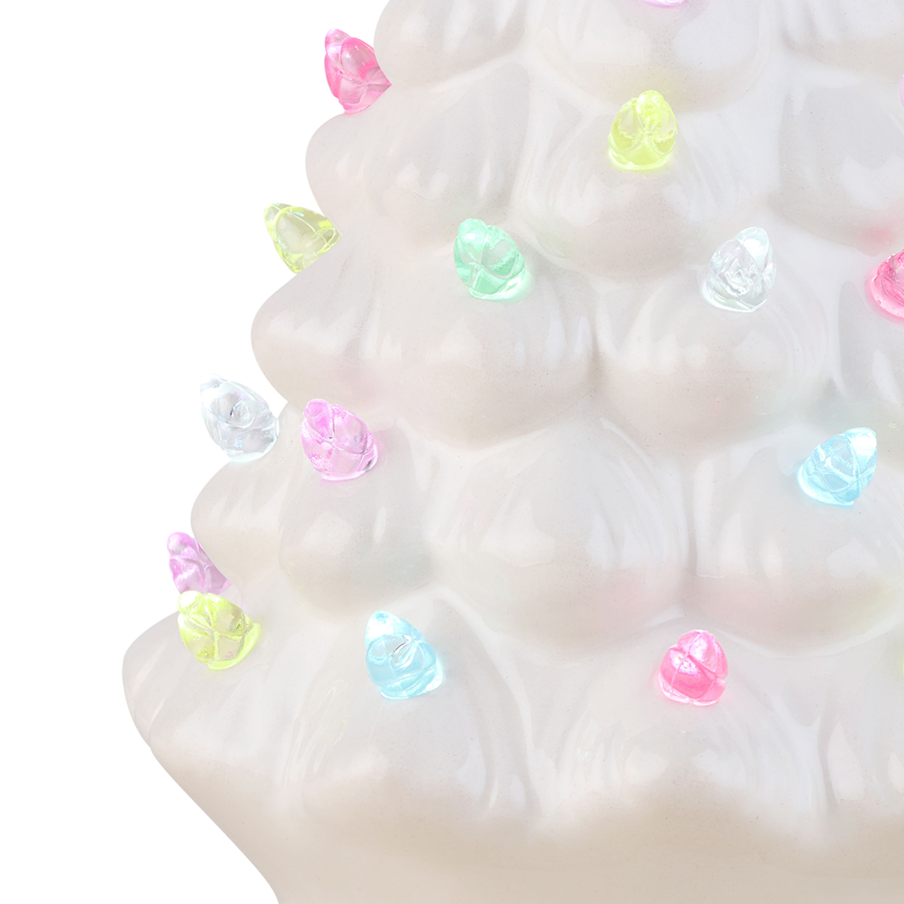 Mr. Cottontail White 8&#x22; Ceramic Easter Bunny Tree