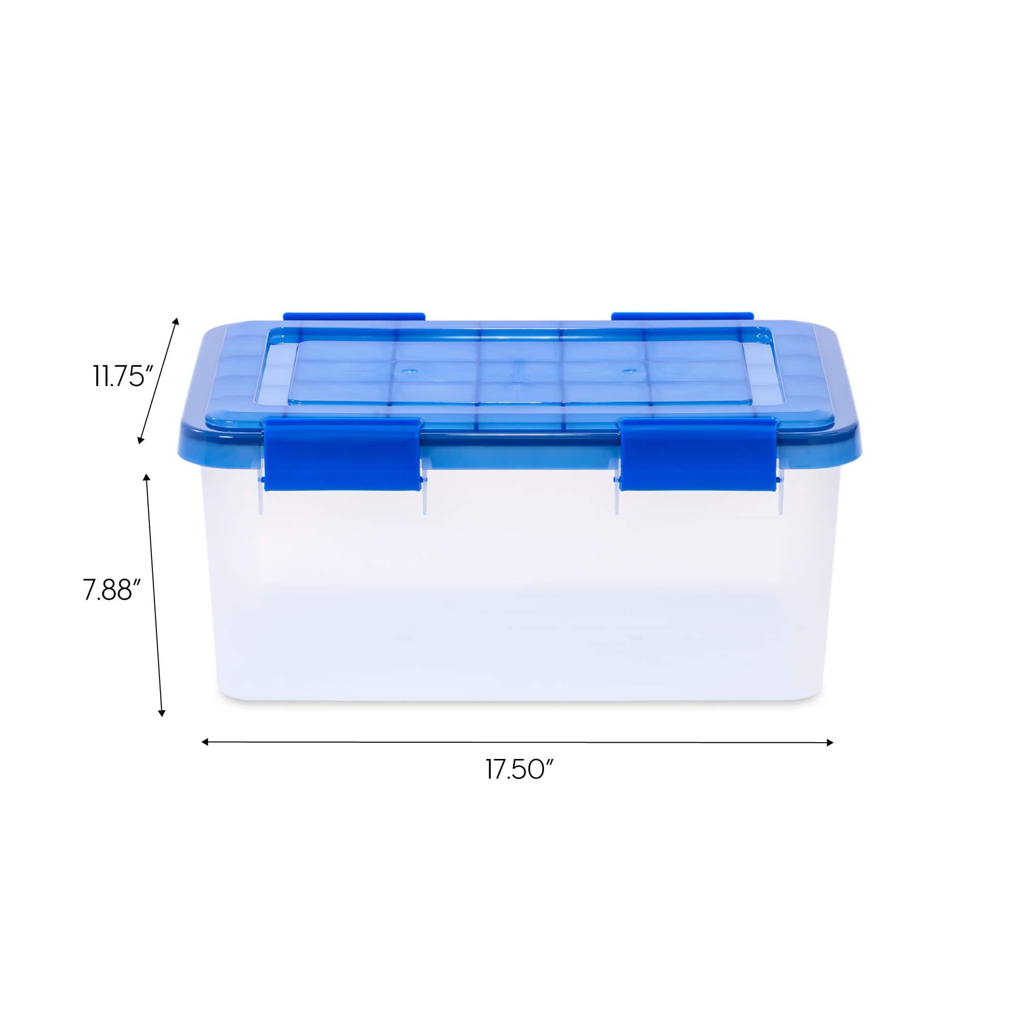 IRIS USA, INC. 62.8 qt. Water Tight Storage Box, Clear