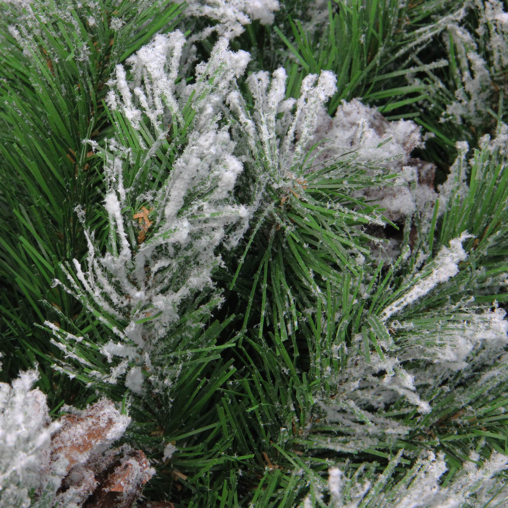 36" Snowy Flocked Angel Pine with Pinecones Artificial Christmas Wreath
