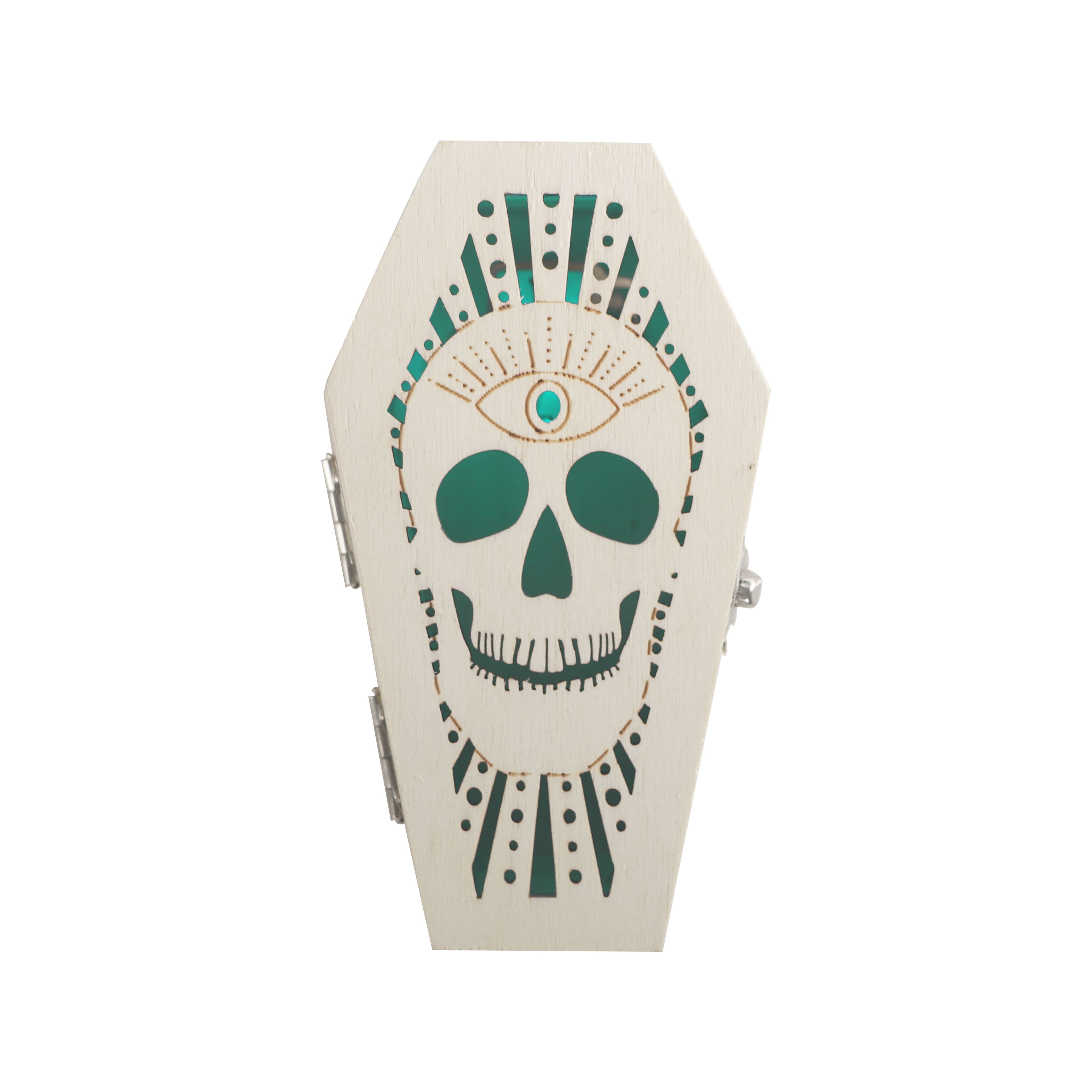 Mini Skull with Eye Coffin DIY LED Wood D&#xE9;cor by Make Market&#xAE;