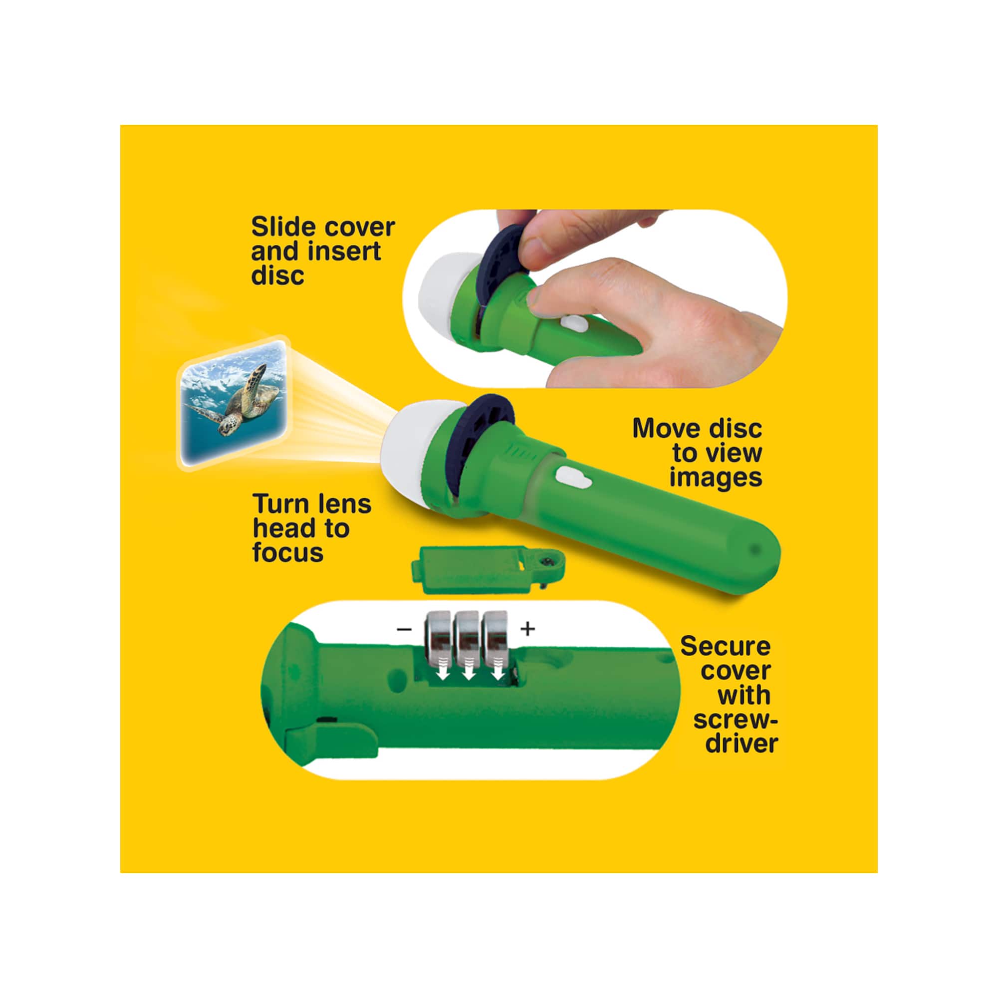 Brainstorm Toys Natural History Museum Sea Creatures Flashlight & Projector