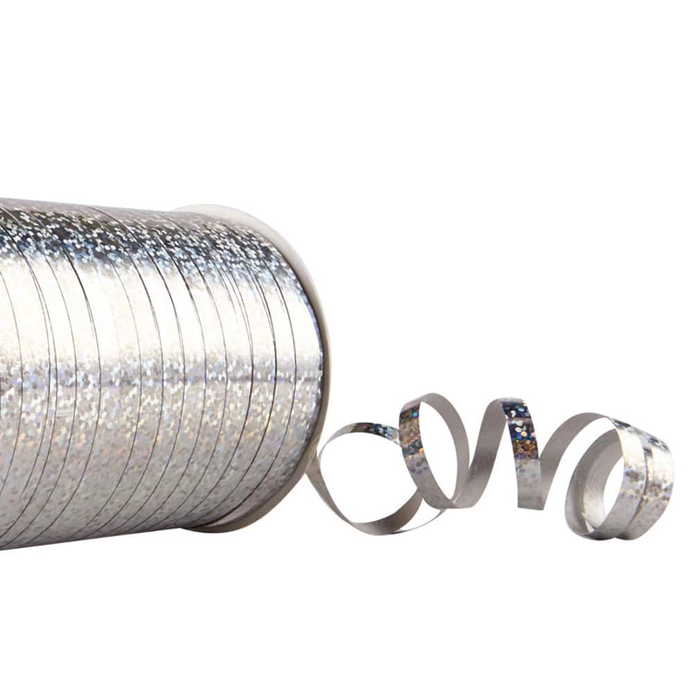 3/16&#x22; Holographic Silver Curling Ribbon by Celebrate It&#x2122;