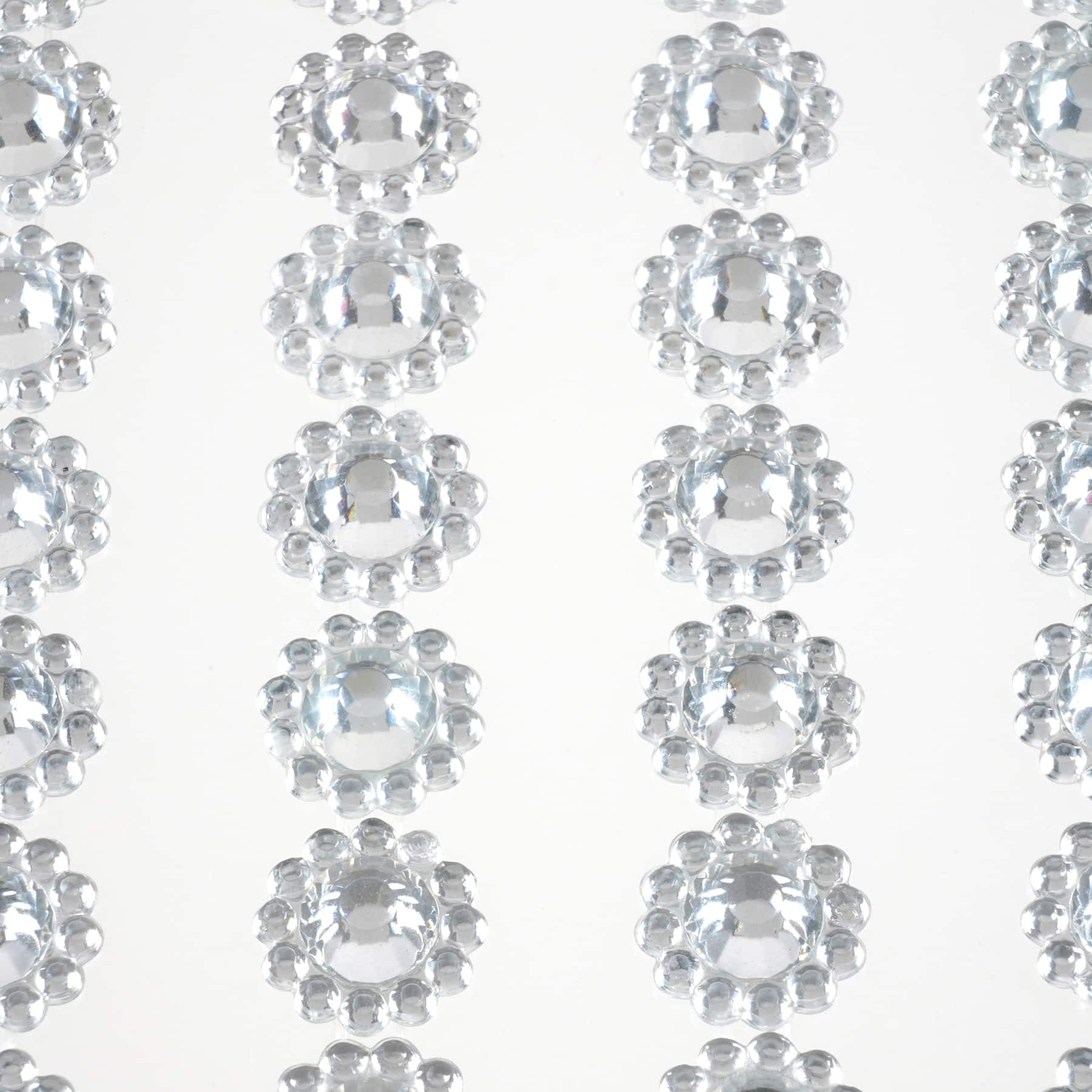 12 Packs: 4 ct. (48 total) Clear Flower Rhinestone Borders by Recollections™