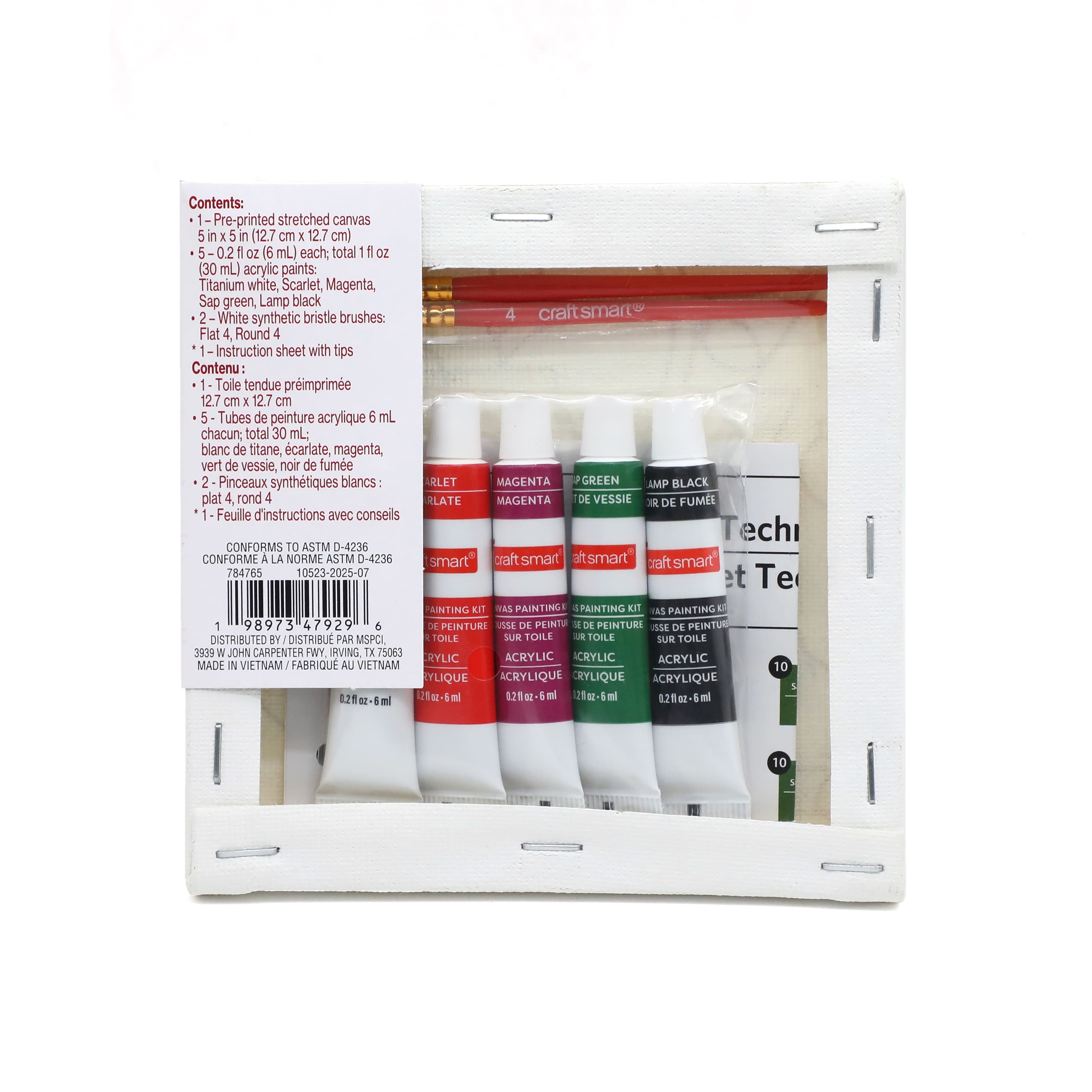 5&#x22; x 5&#x22; Christmas Kitten Canvas Painting Kit by Artist&#x27;s Loft&#x2122;