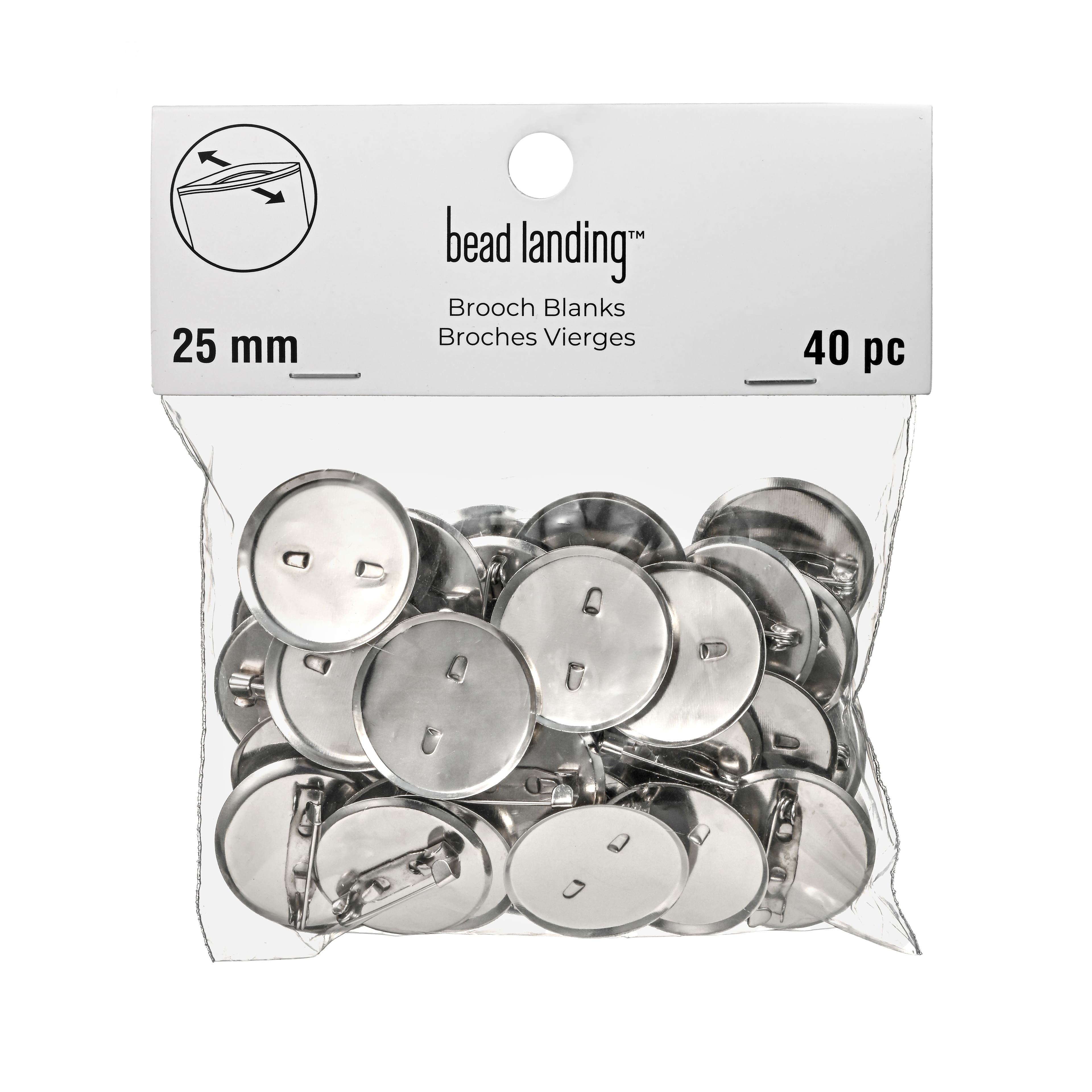 25mm Rhodium Brooch Blanks, 40ct. by Bead Landing&#x2122;