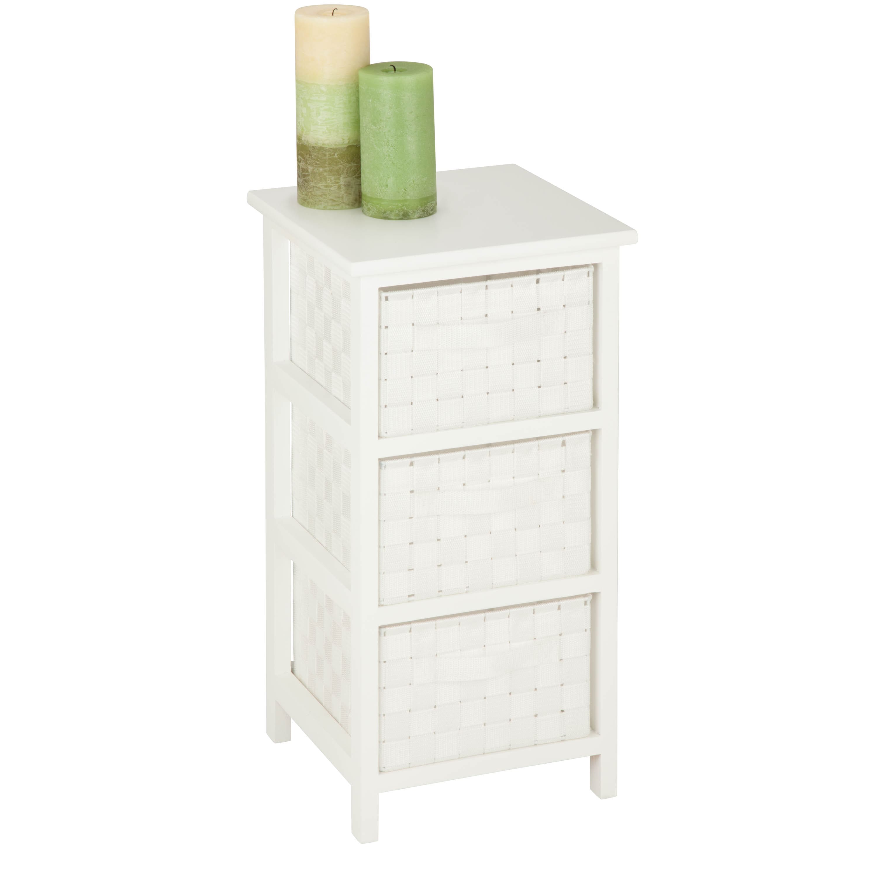Honey Can Do 25&#x22; Small White Storage Cabinet