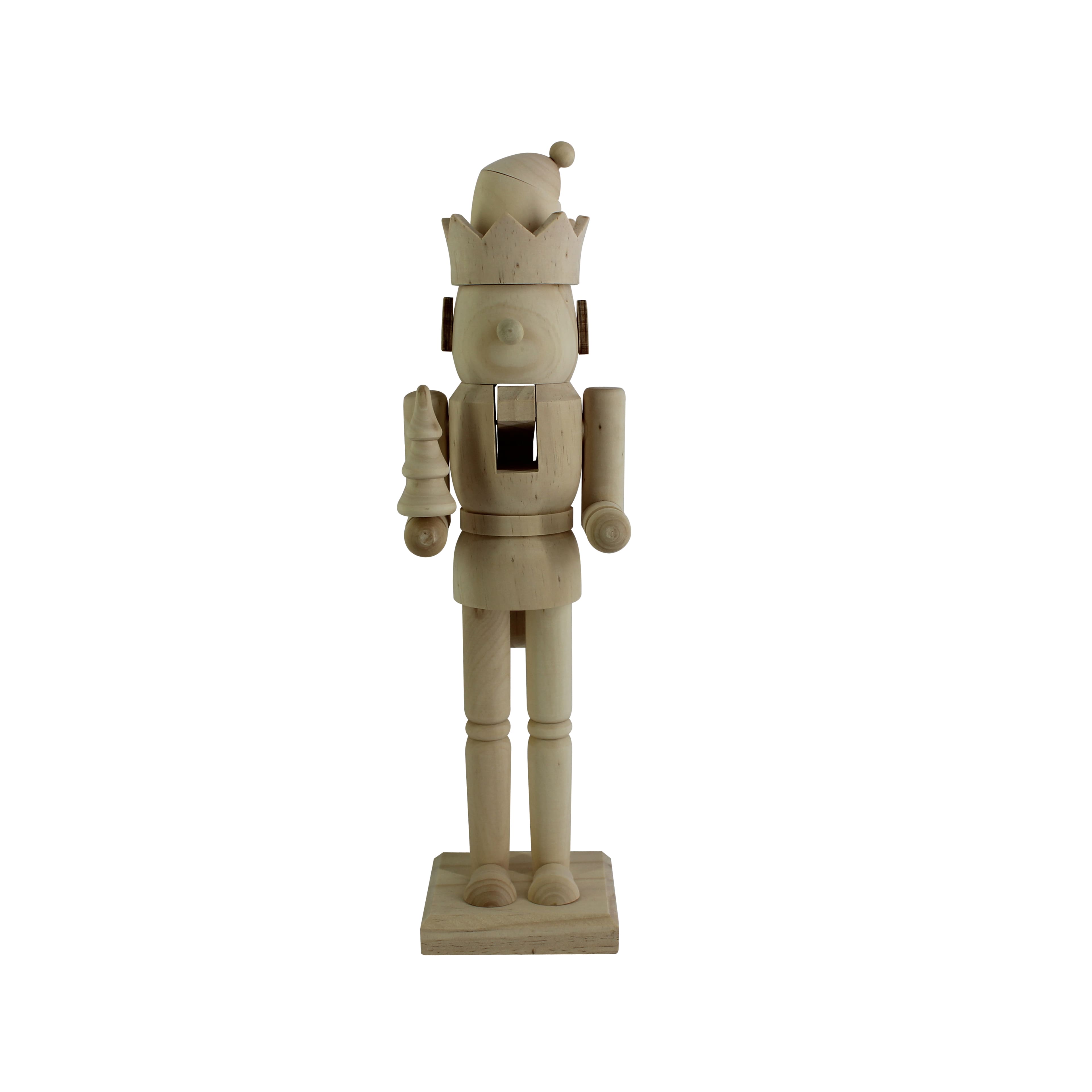 14&#x22; Christmas Elf with Tree DIY Pinewood Nutcracker by Make Market&#xAE;