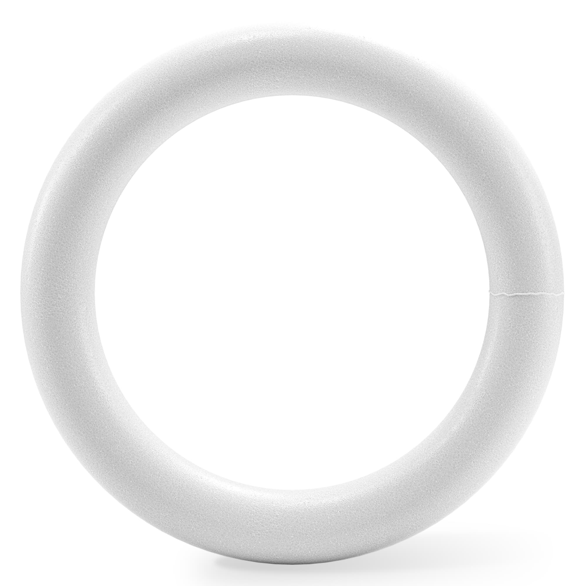 MAHIONG 30 Pack 4.7 Inch Craft Foam Wreath, White Polystyrene Foam Circles  Ring, Round Foam Wreath Form for Crafts DIY Arts Floral Projects Home
