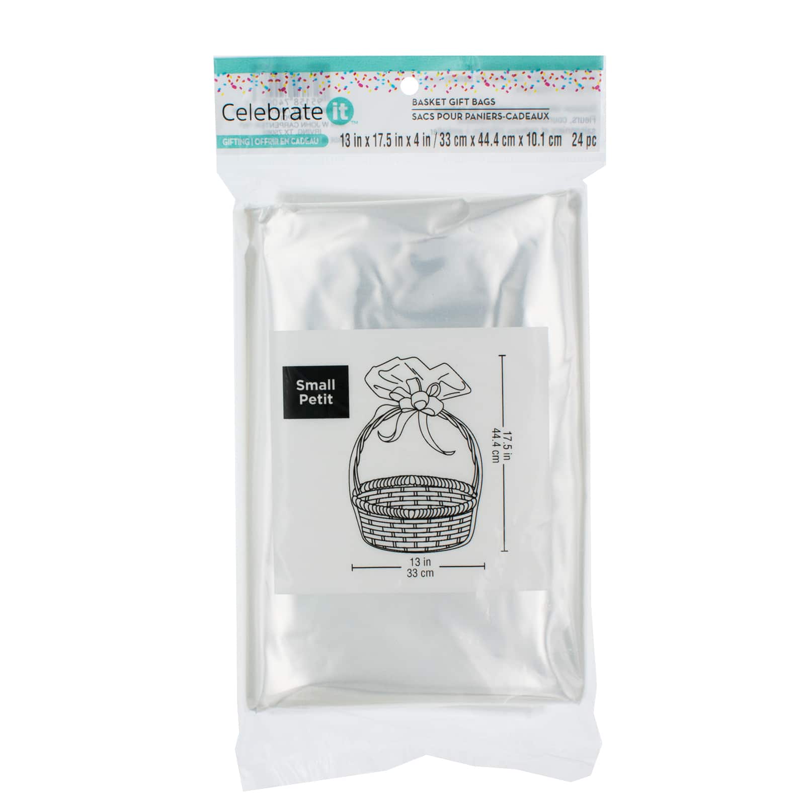 Small Clear Basket Gift Bags by Celebrate It™, 24ct.