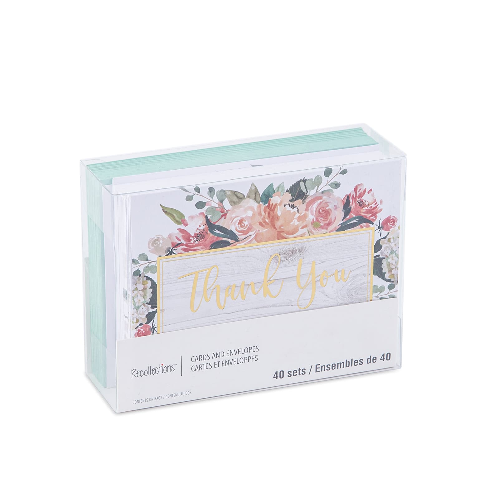 Floral Thank You Cards &#x26; Envelopes by Recollections&#x2122;, 4.25&#x22; x 5.5&#x22;