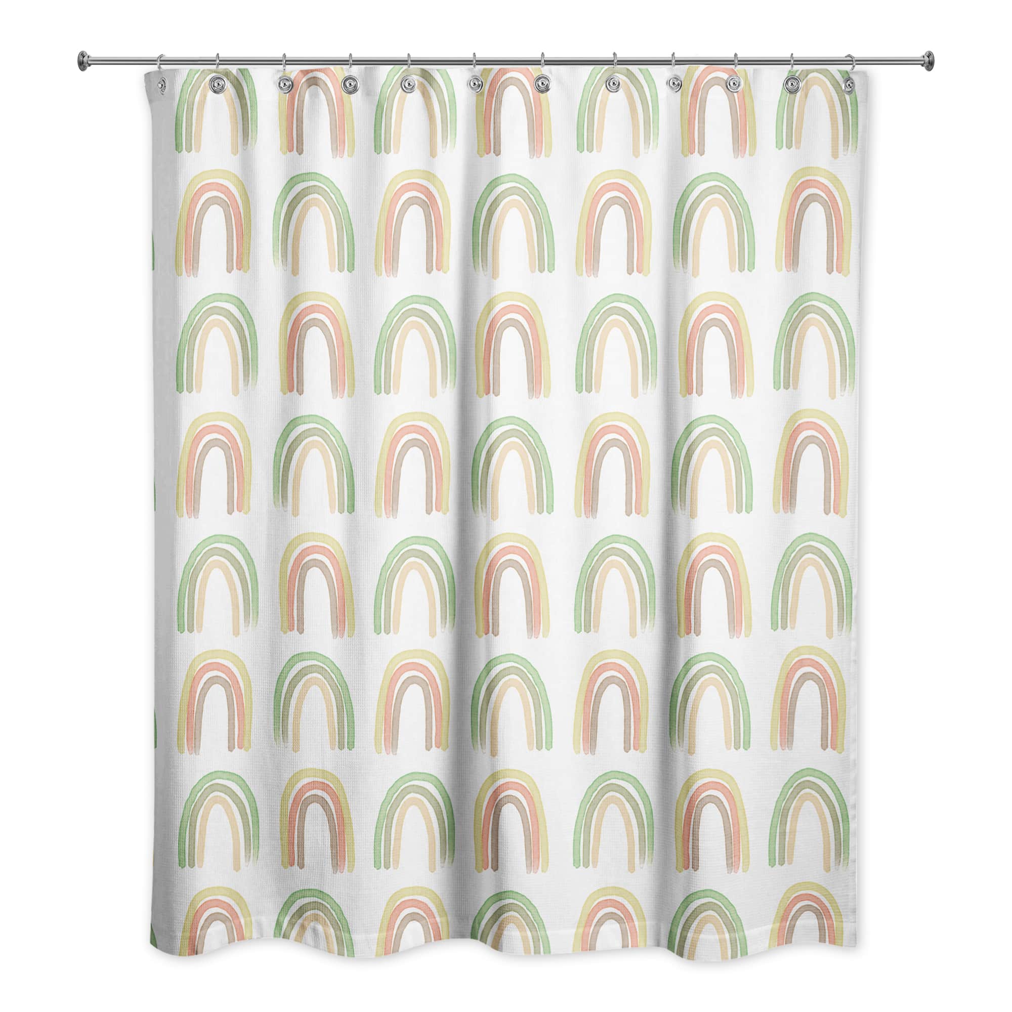 Straight Rainbow Pattern 71" x 74" Shower Curtain
