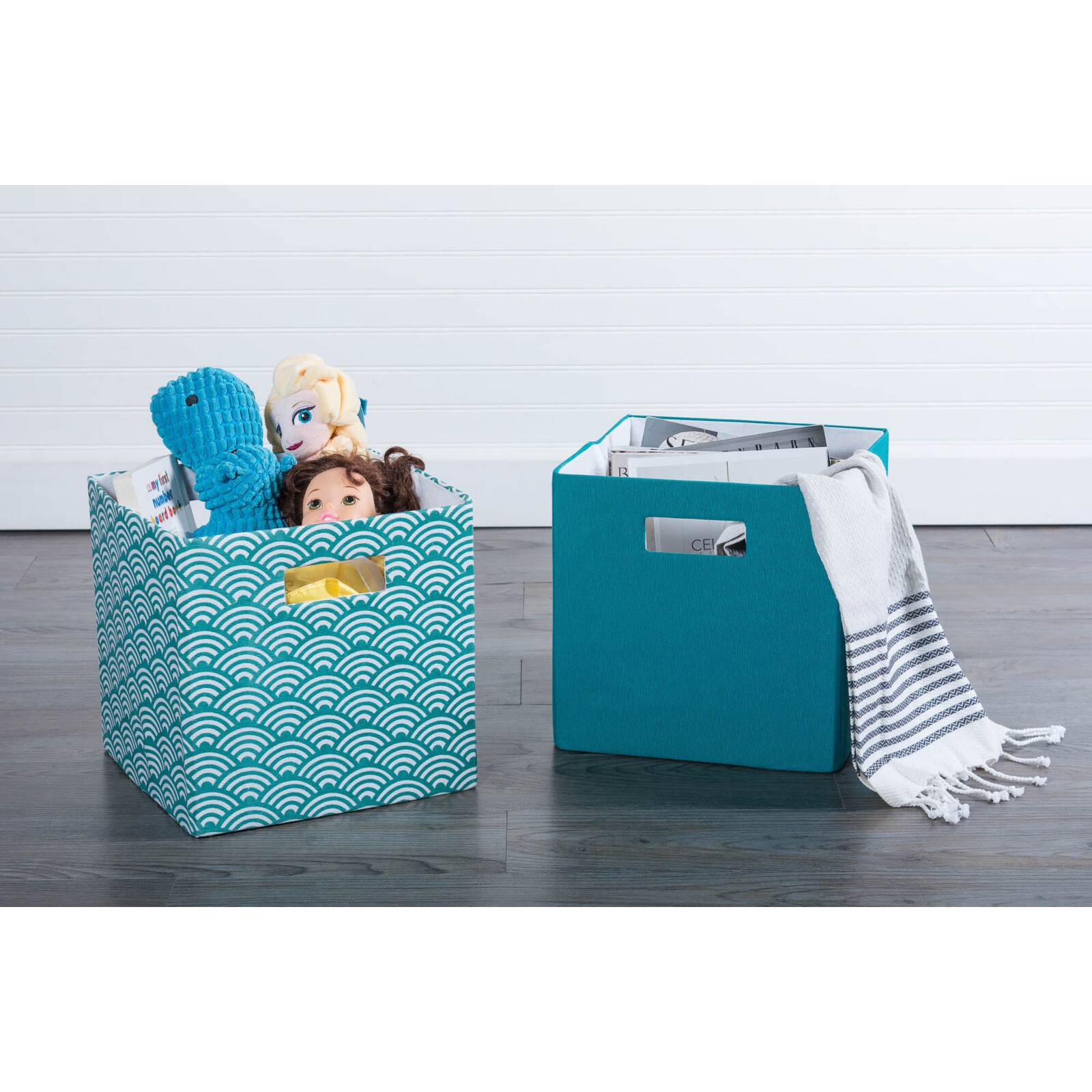 DII&#xAE; 13&#x22; Polyester Waves Storage Cube