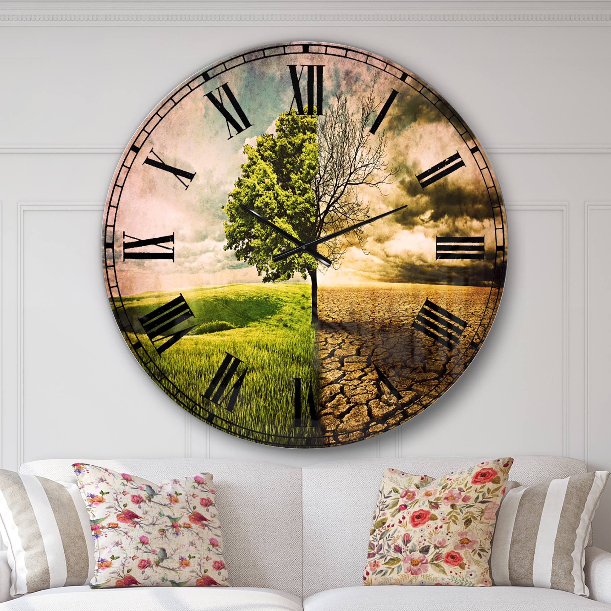 Designart Global Warming Traditional Wall Clock
