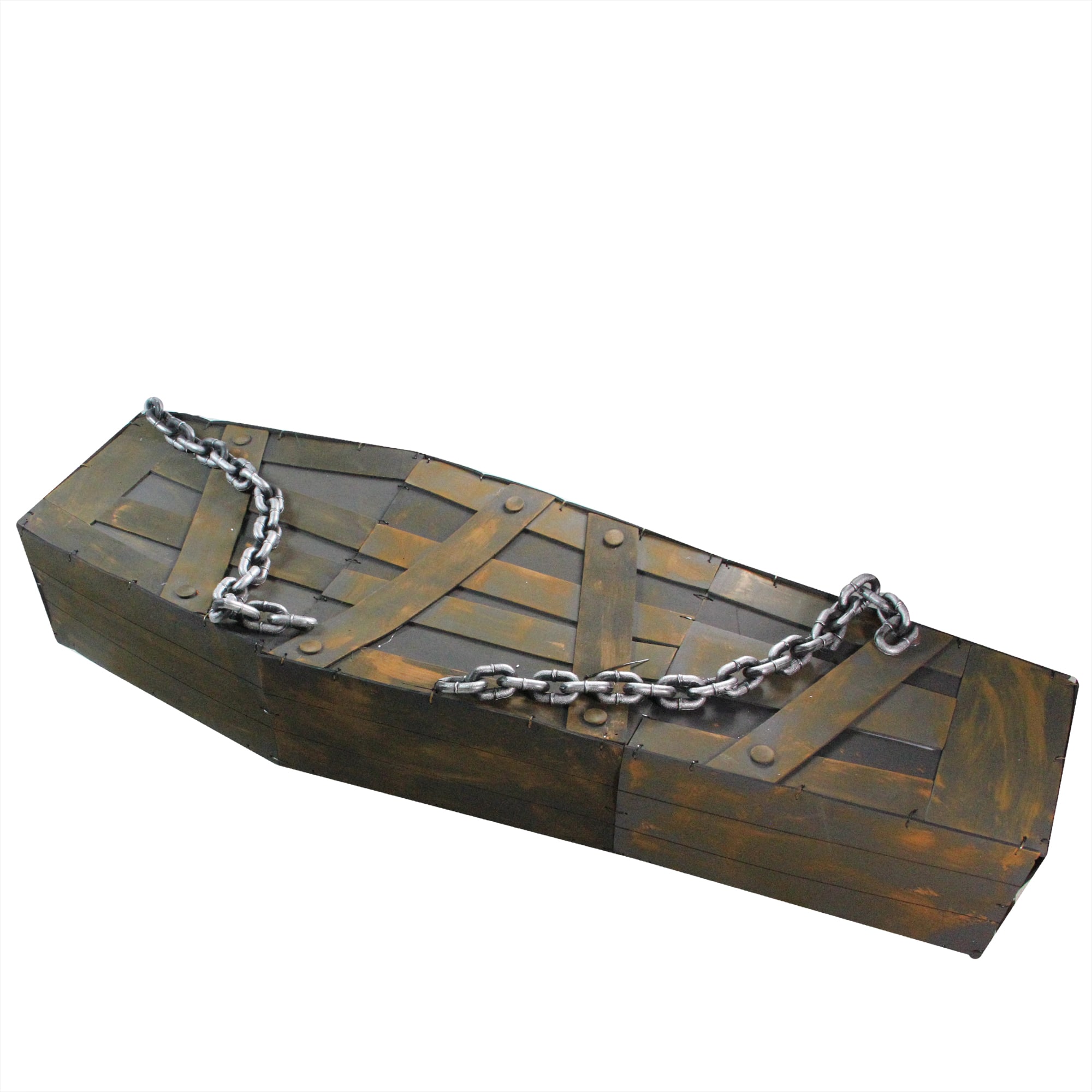 6ft. Animated &#x26; Musical Chained Shaking Coffin Halloween Decoration