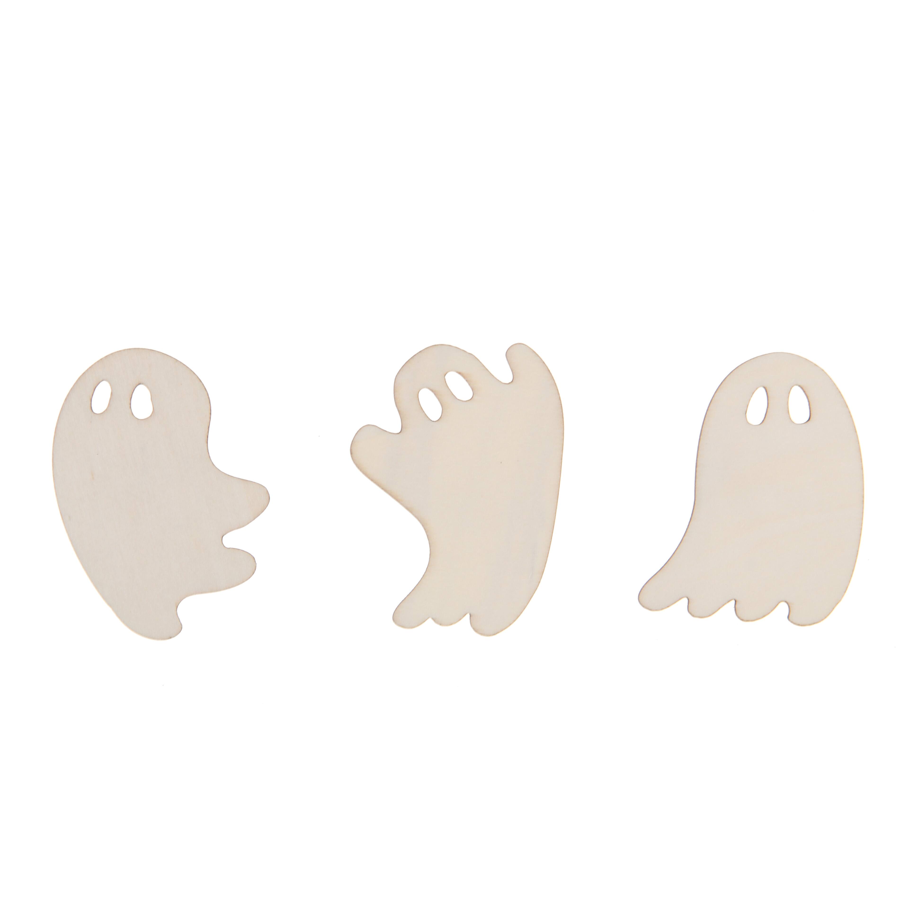 Ghost MDF wall art craft shape halloween party 