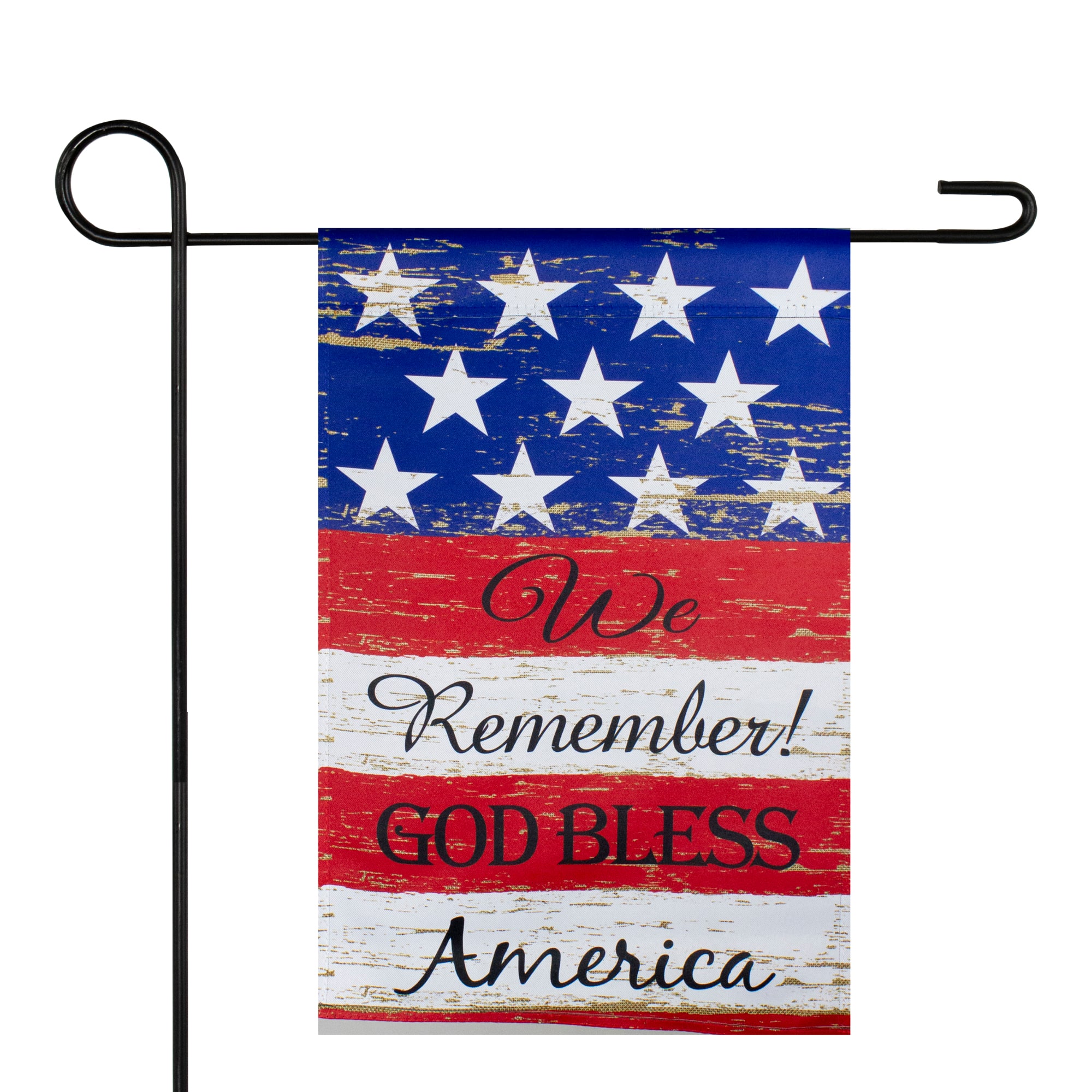 We Remember! Patriotic Americana Outdoor Garden Flag, 12.5&#x22; x 18&#x22;