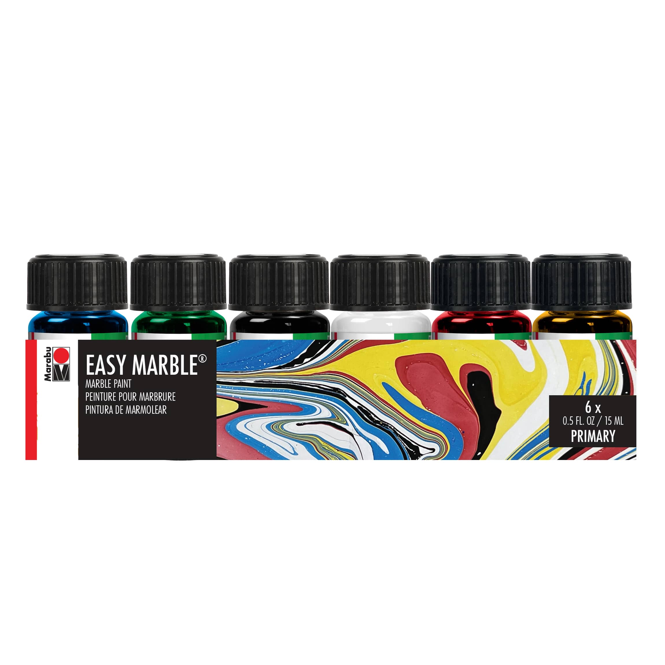 Marabu Easy Marble&#xAE; 6-Color Primary Starter Set