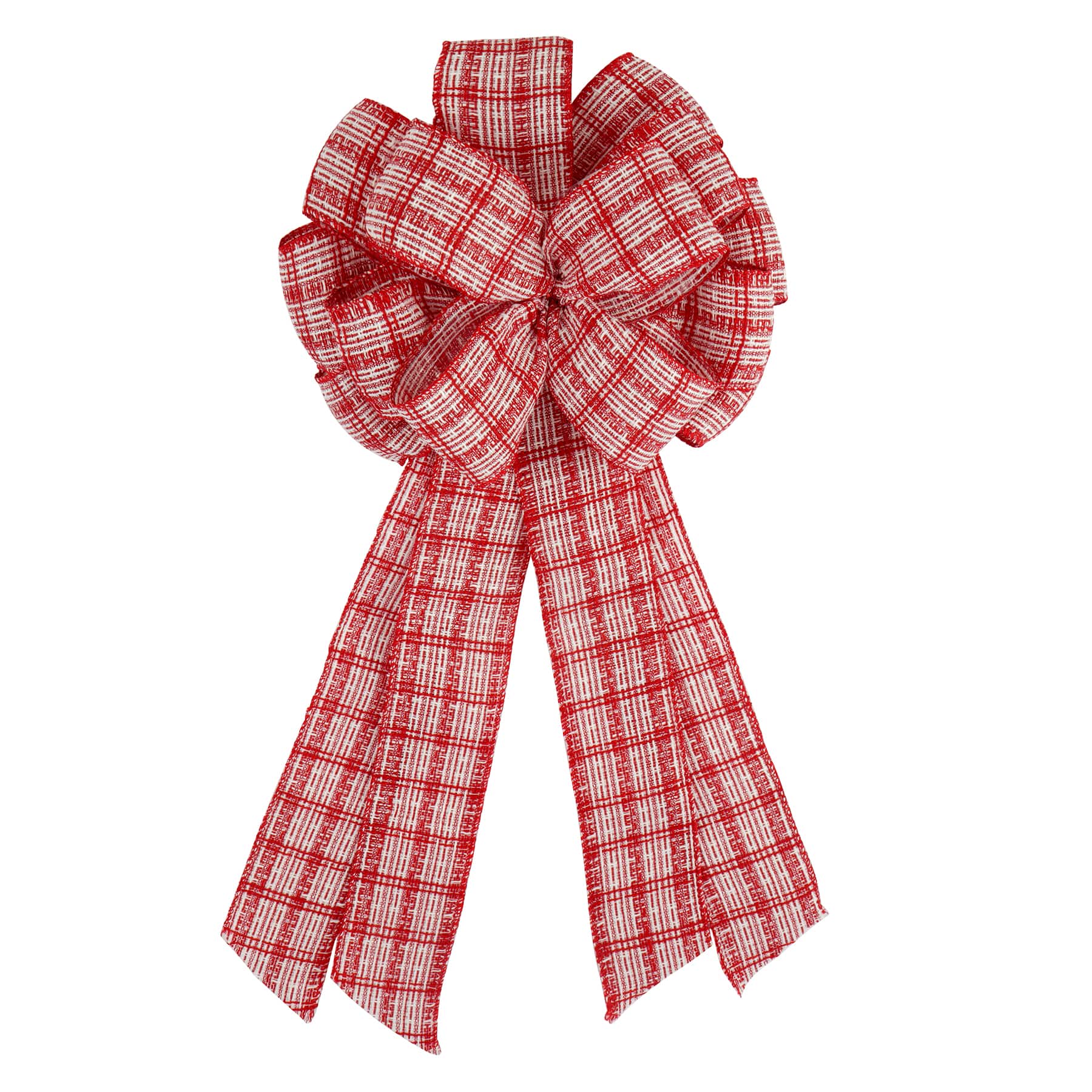 21&#x22; Red &#x26; White Knit Tree Bow by Celebrate It&#xAE;