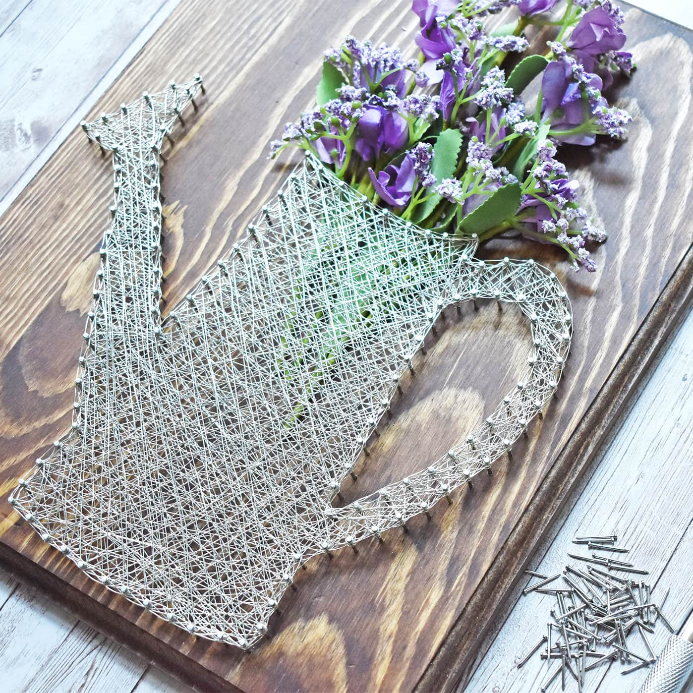 Watering Can Wire String Art, Projects