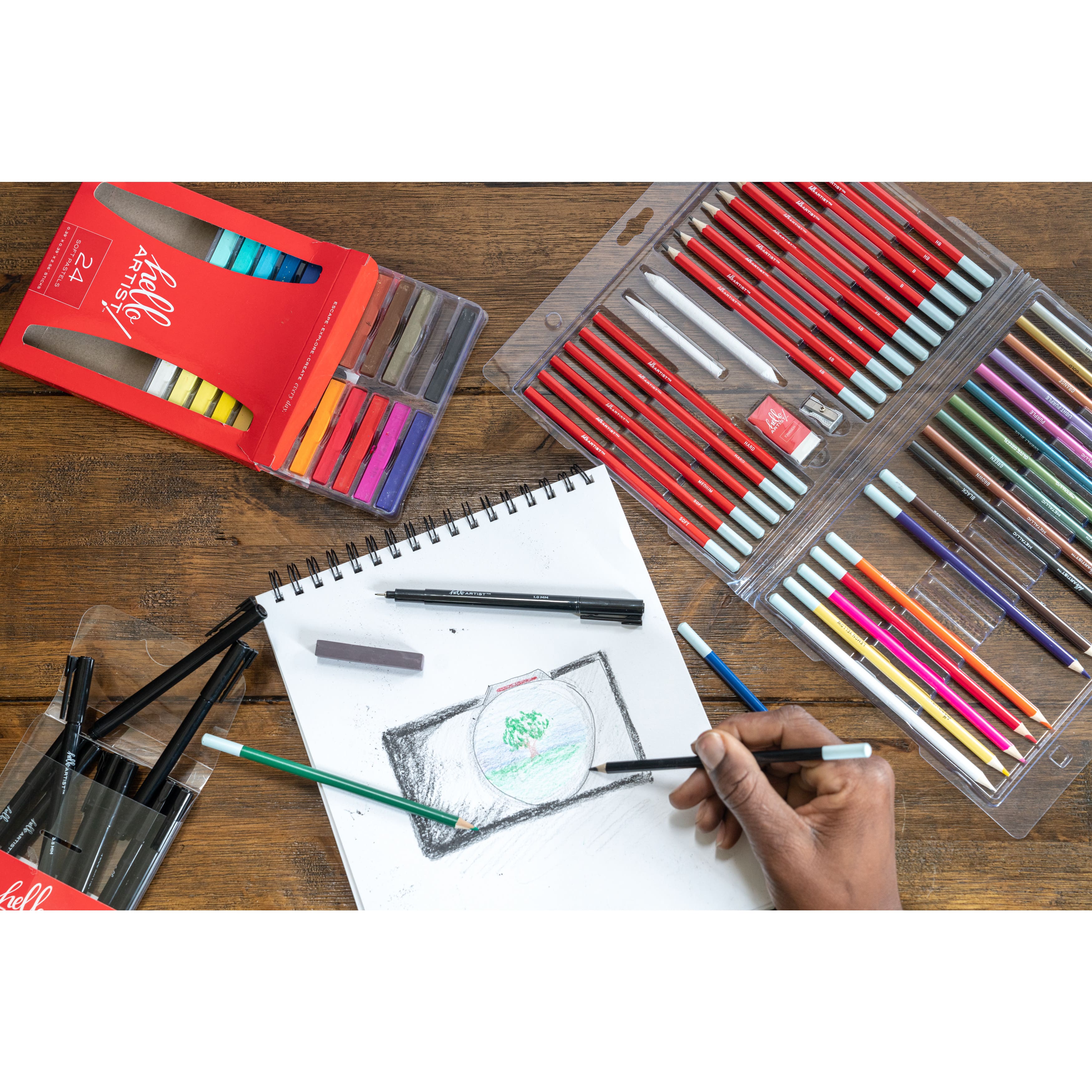 Hello, Artist! Black & White Mountains Sketch Book