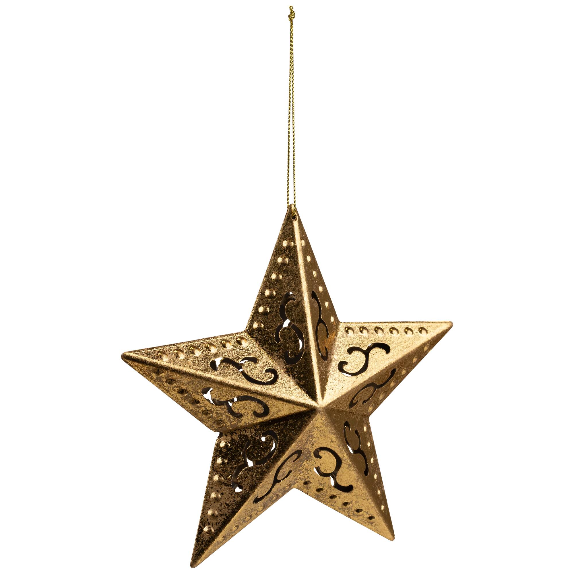 5.75" Gold Filigree Star Ornament
