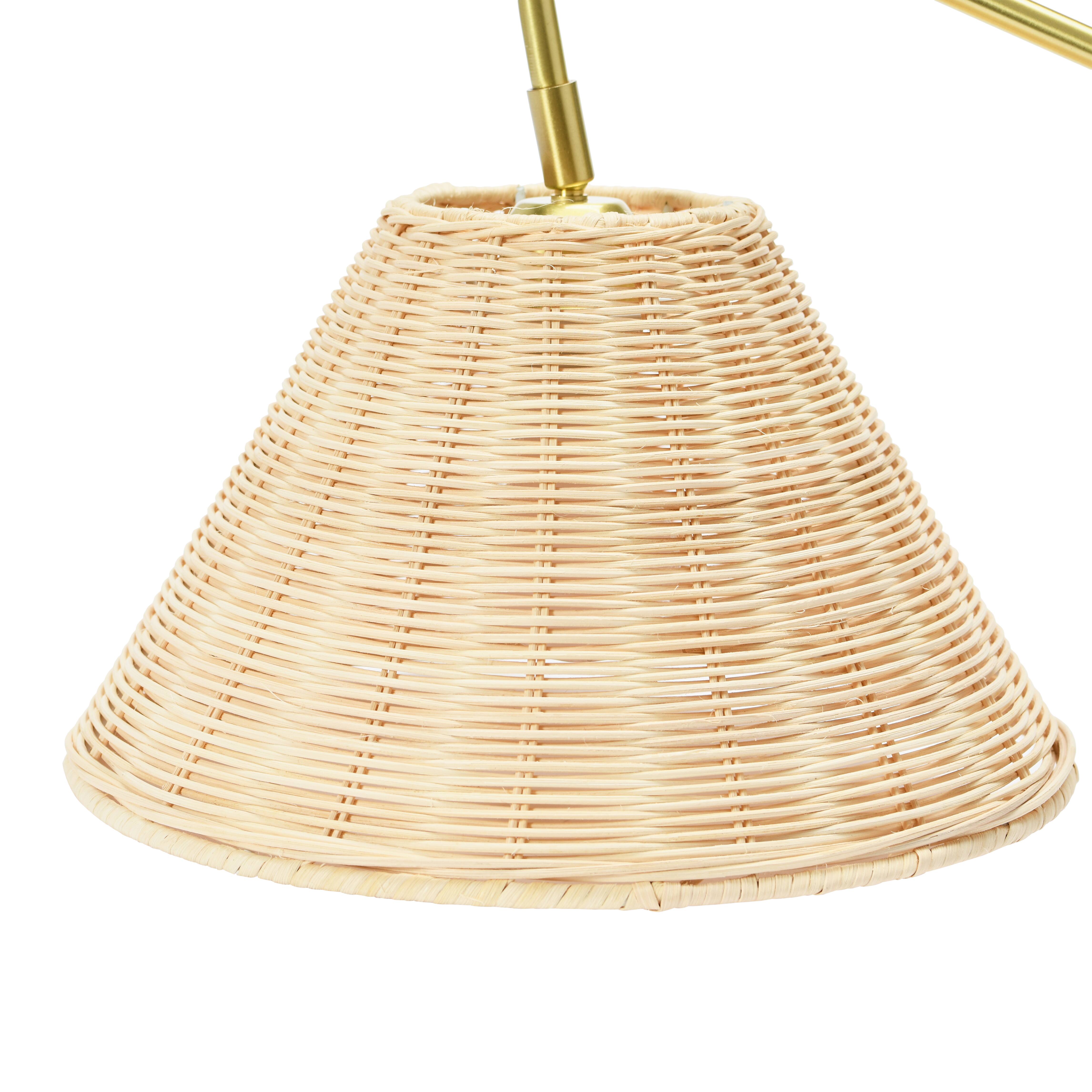 Hello Honey&#xAE; Rattan &#x26; Metal Wall Sconce