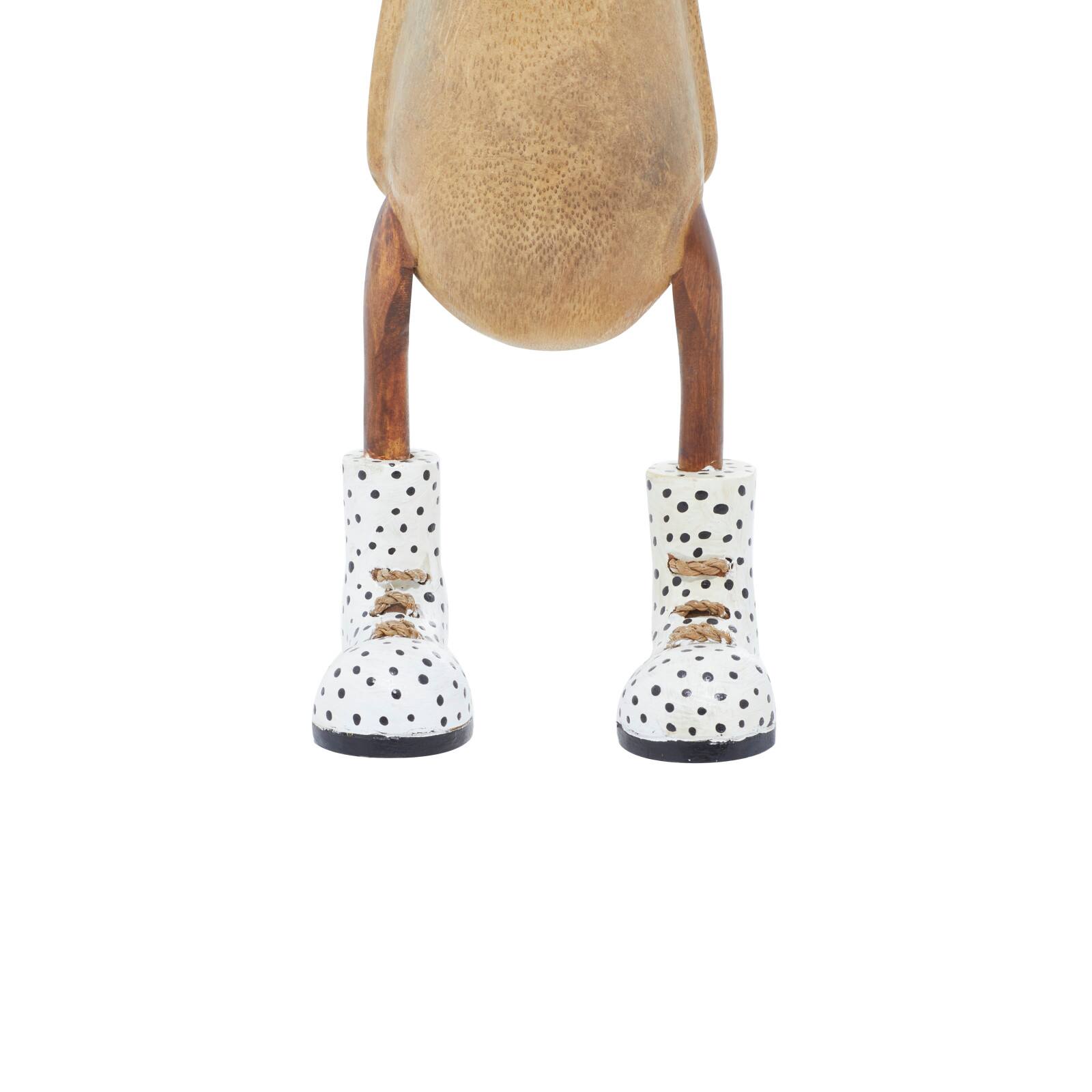 Brown Bamboo Coastal Duck Sculpture Set