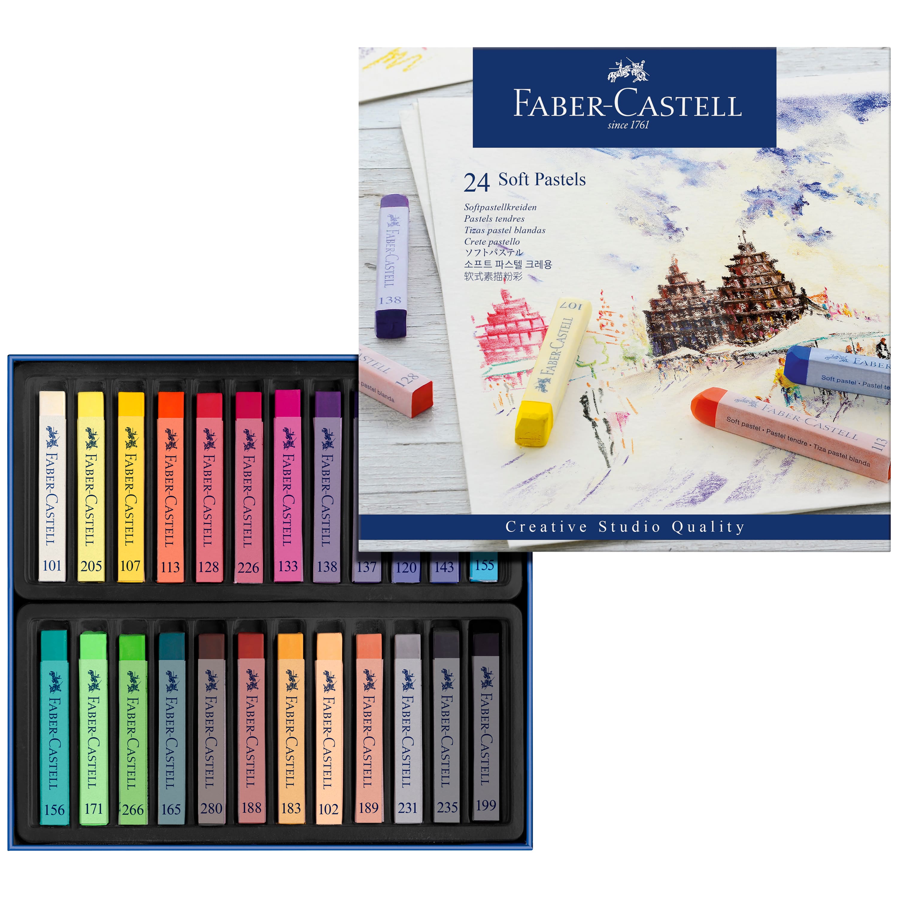 Faber-Castell® Full Length 24 Color Soft Pastel Stick Set